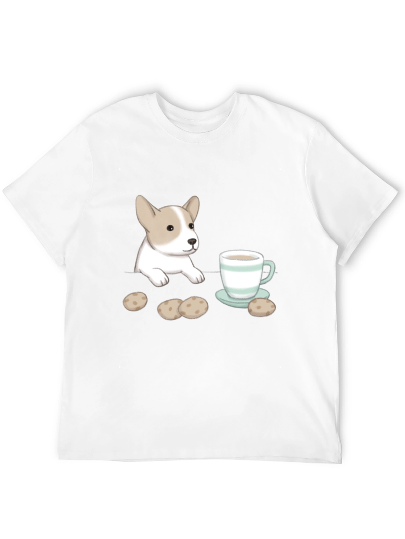 Cute Puppy Tea & Cookies Graphic T-Shirt