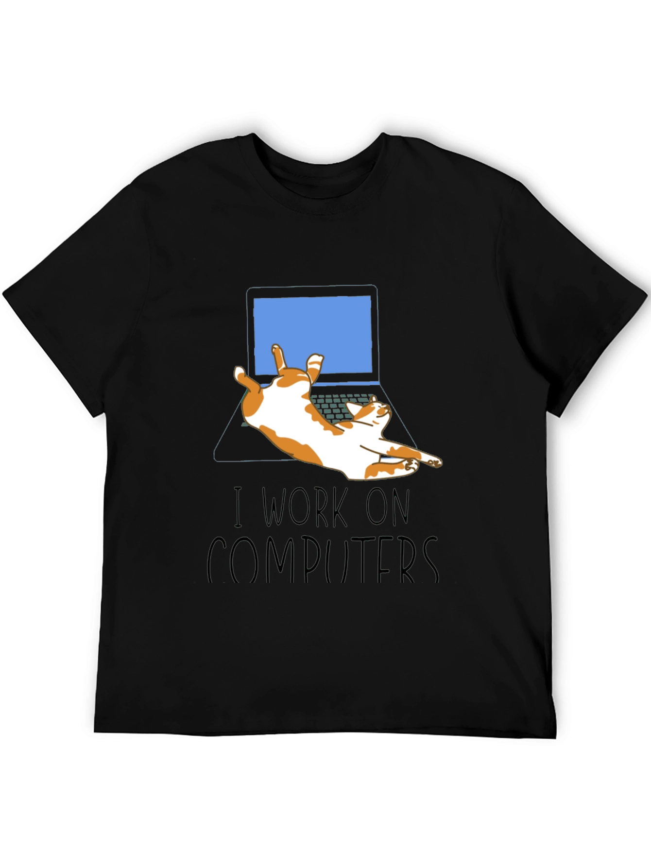 Funny Cat Computer T-Shirt