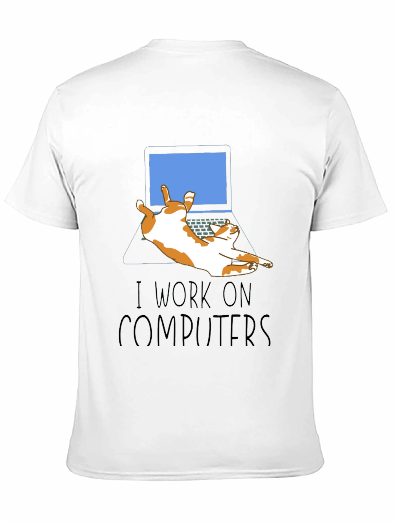Funny Cat Computer T-Shirt