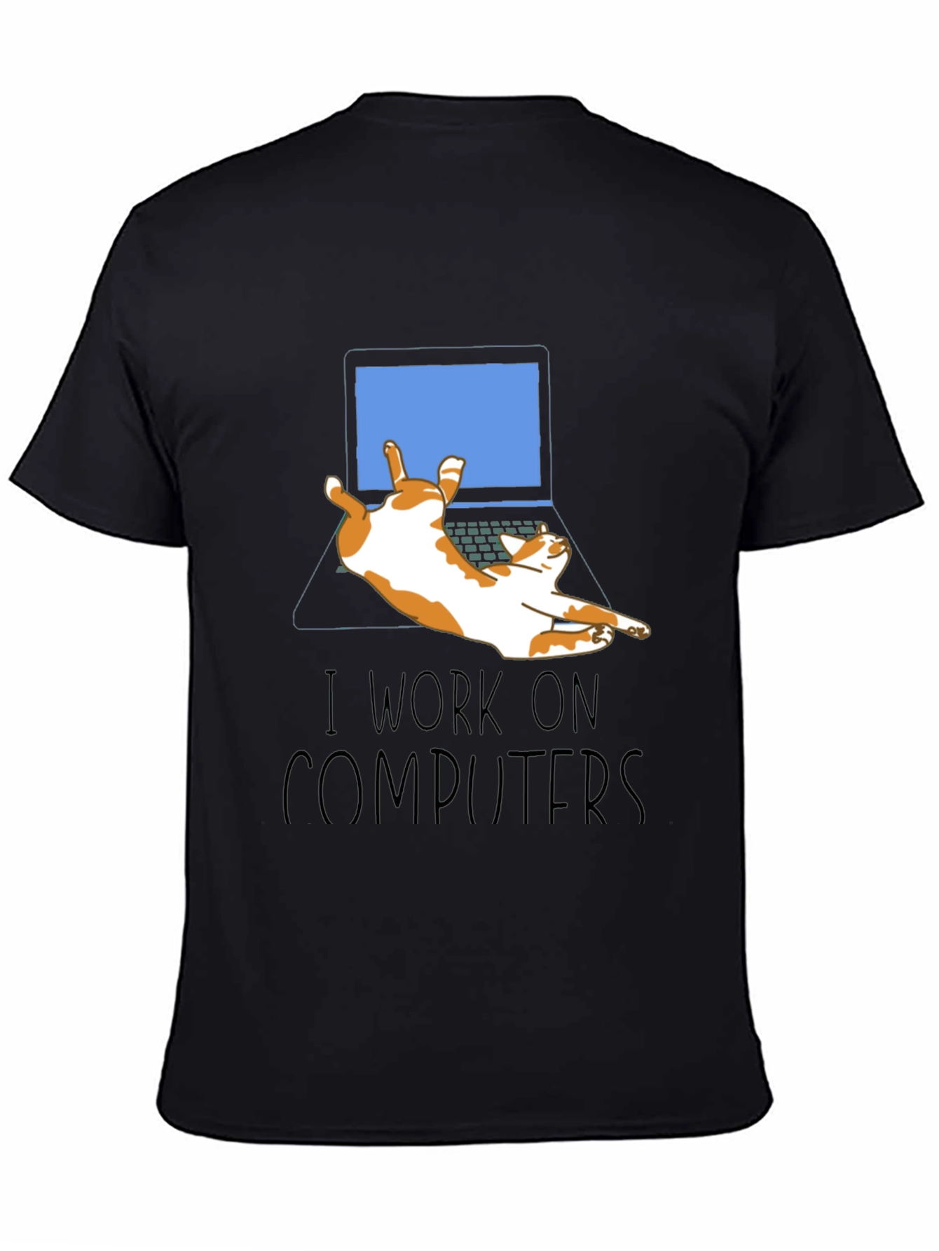 Funny Cat Computer T-Shirt