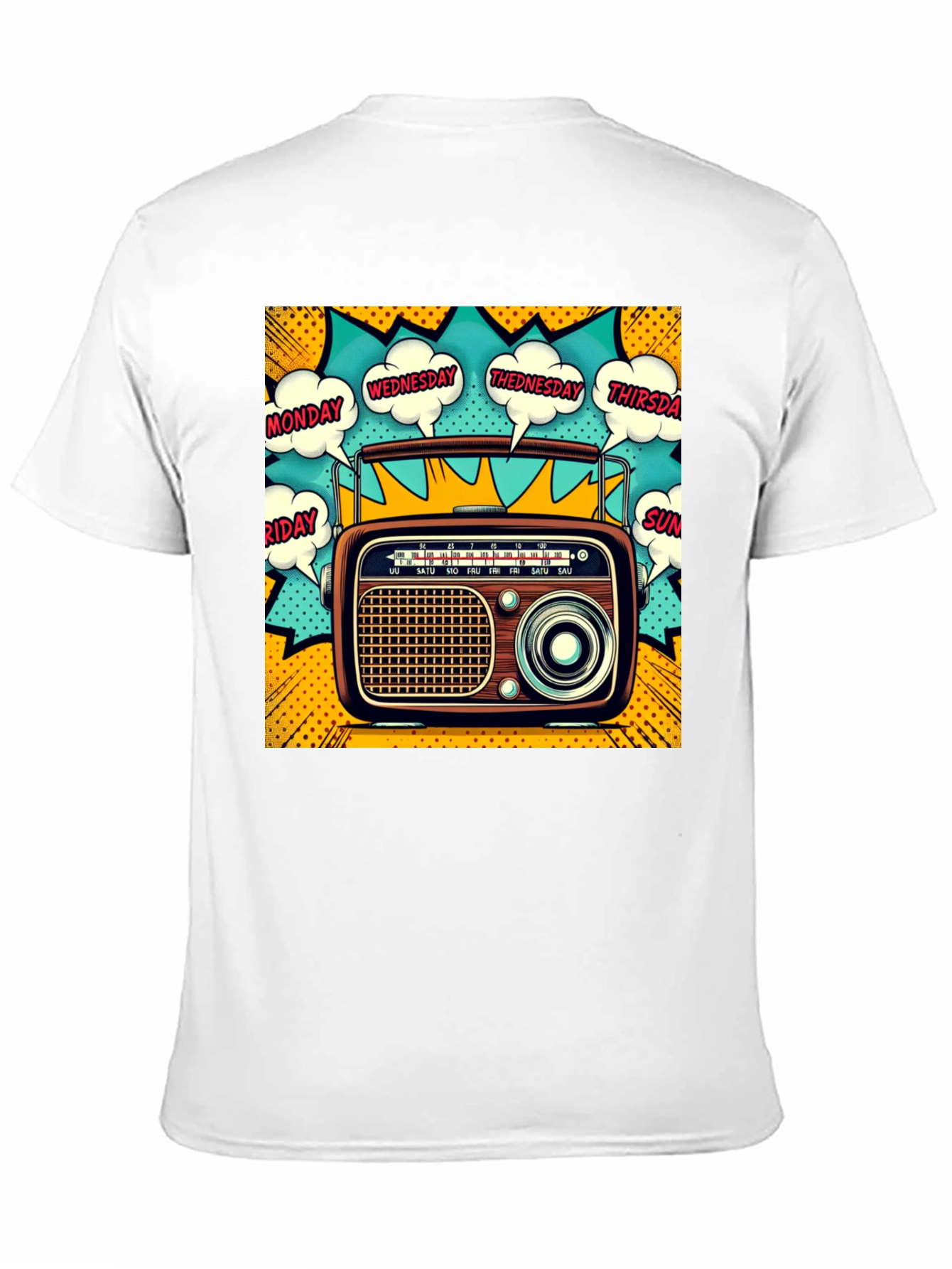 Retro Radio Days of the Week Graphic Tee