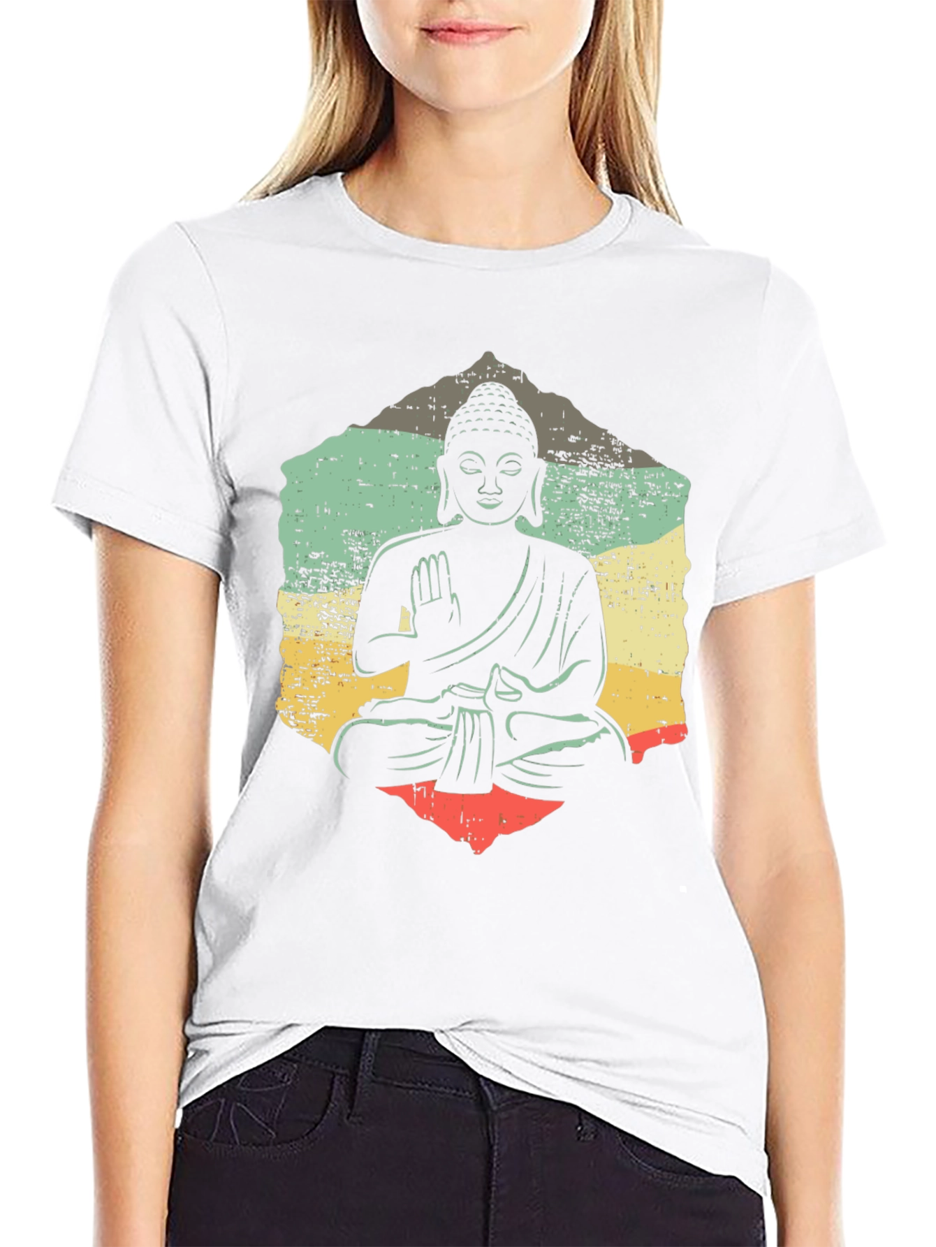 Buddha Graphic Tee - Retro Meditation Shirt