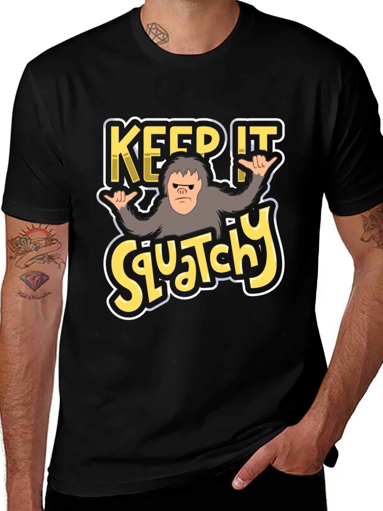 Keep It Squatchy T-Shirt - Bigfoot Graphic Tee