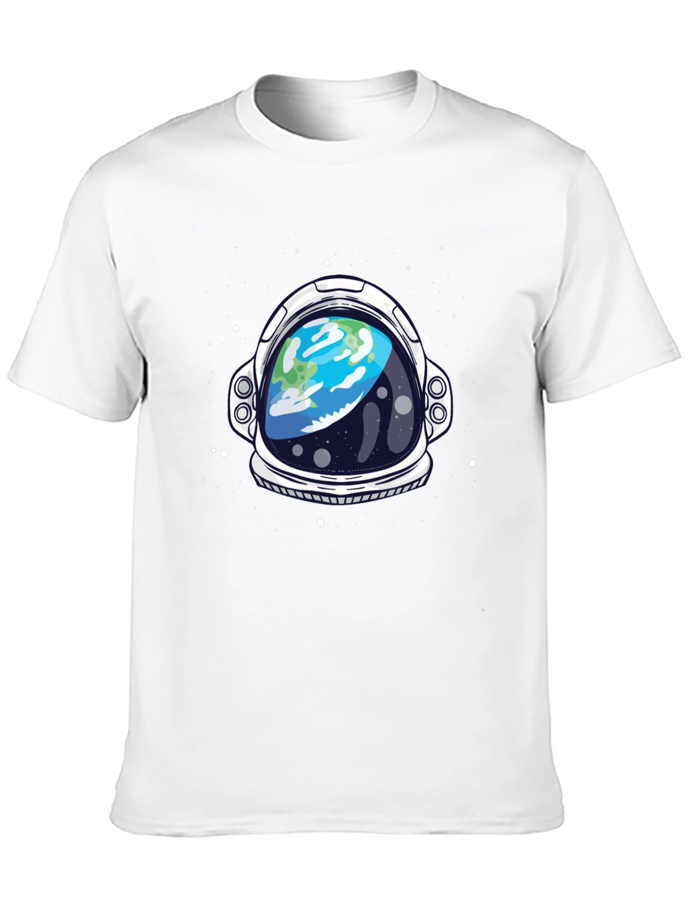 Astronaut Helmet Graphic T-Shirt - Space Theme