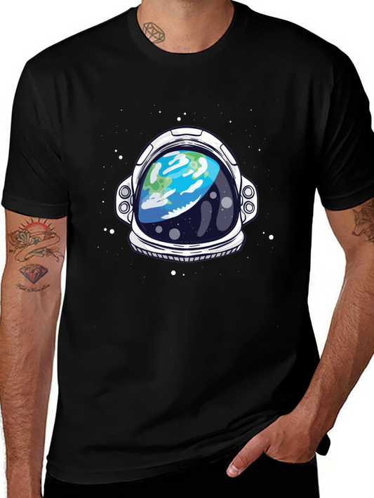 Astronaut Helmet Graphic T-Shirt - Space Theme