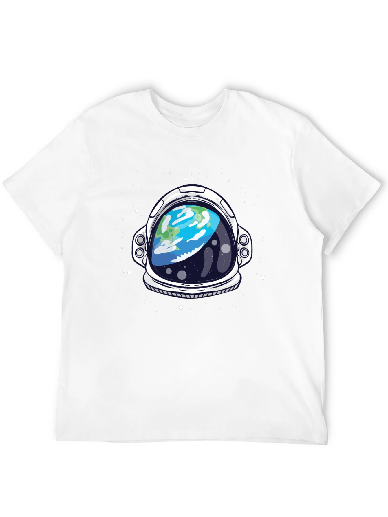 Astronaut Helmet Graphic T-Shirt - Space Theme