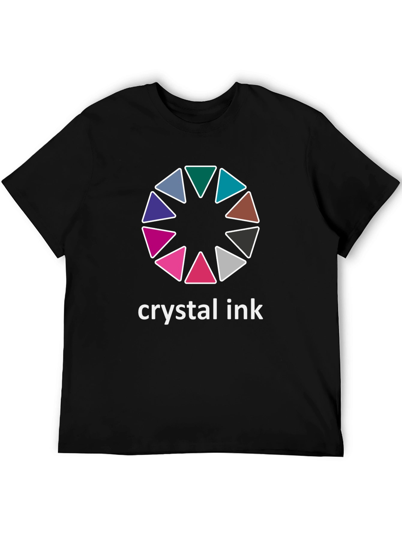 Crystal Ink Graphic Tee - Stylish Black Cotton T-Shirt
