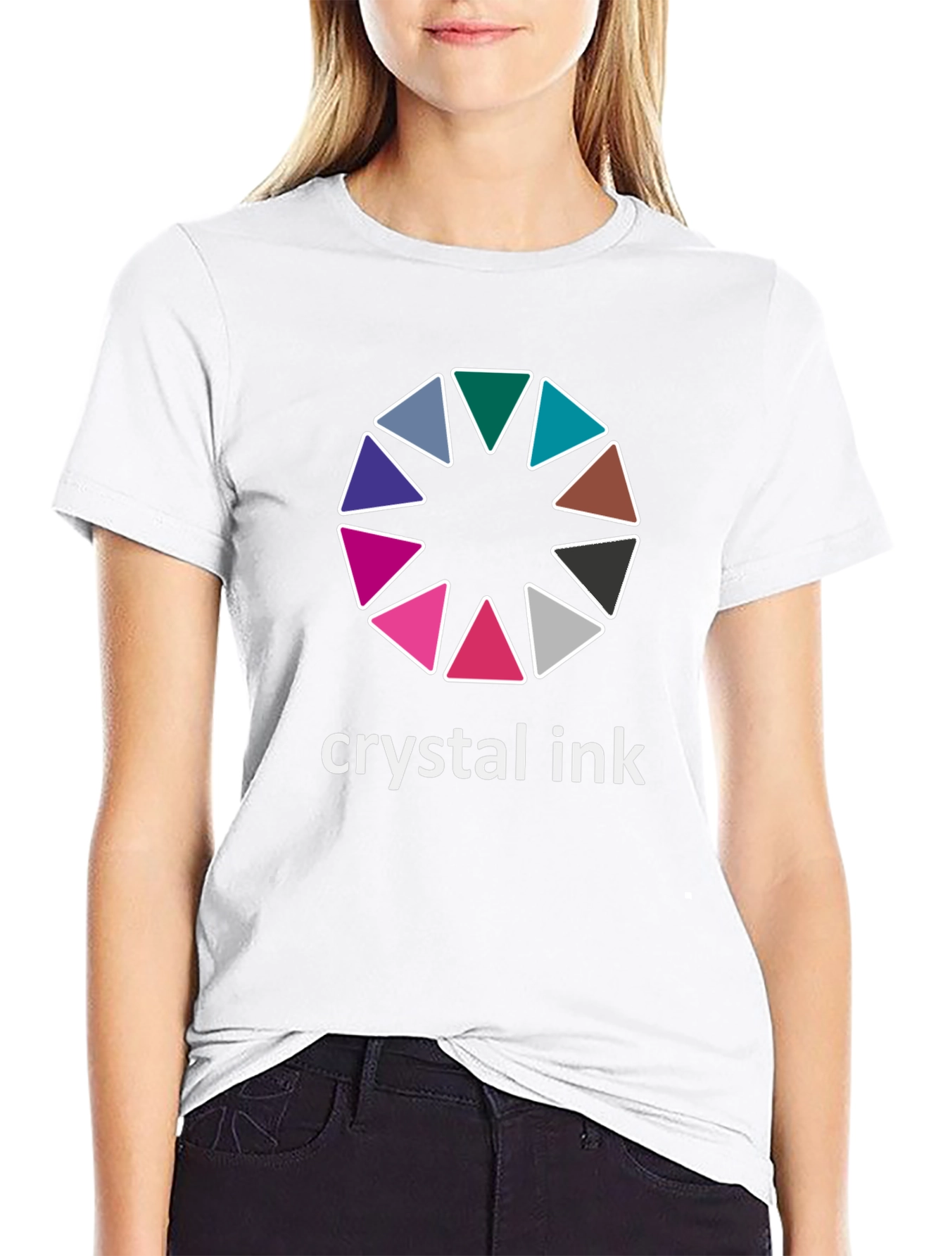 Crystal Ink Graphic Tee - Stylish Black Cotton T-Shirt