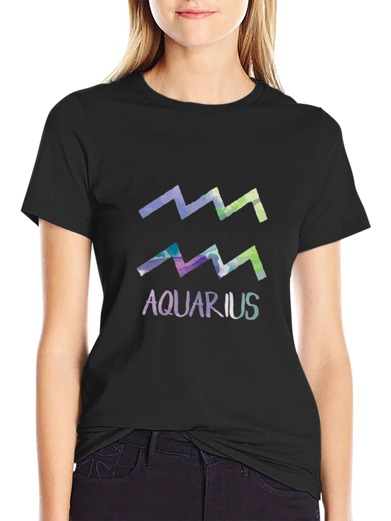 Aquarius Zodiac Sign Graphic T-Shirt - Astrology Tee