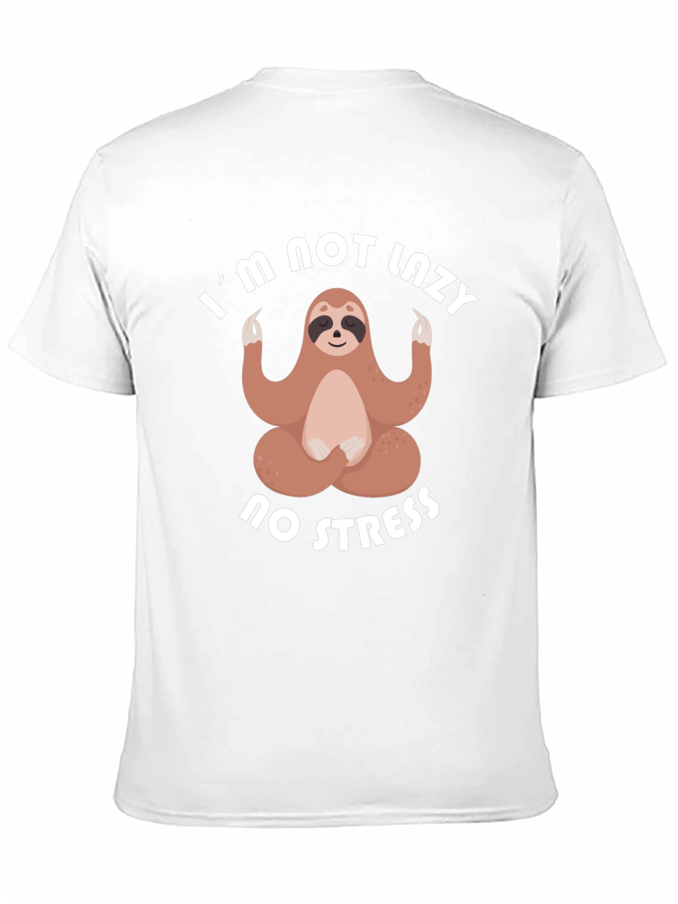 Lazy Sloth Meditation T-Shirt - No Stress