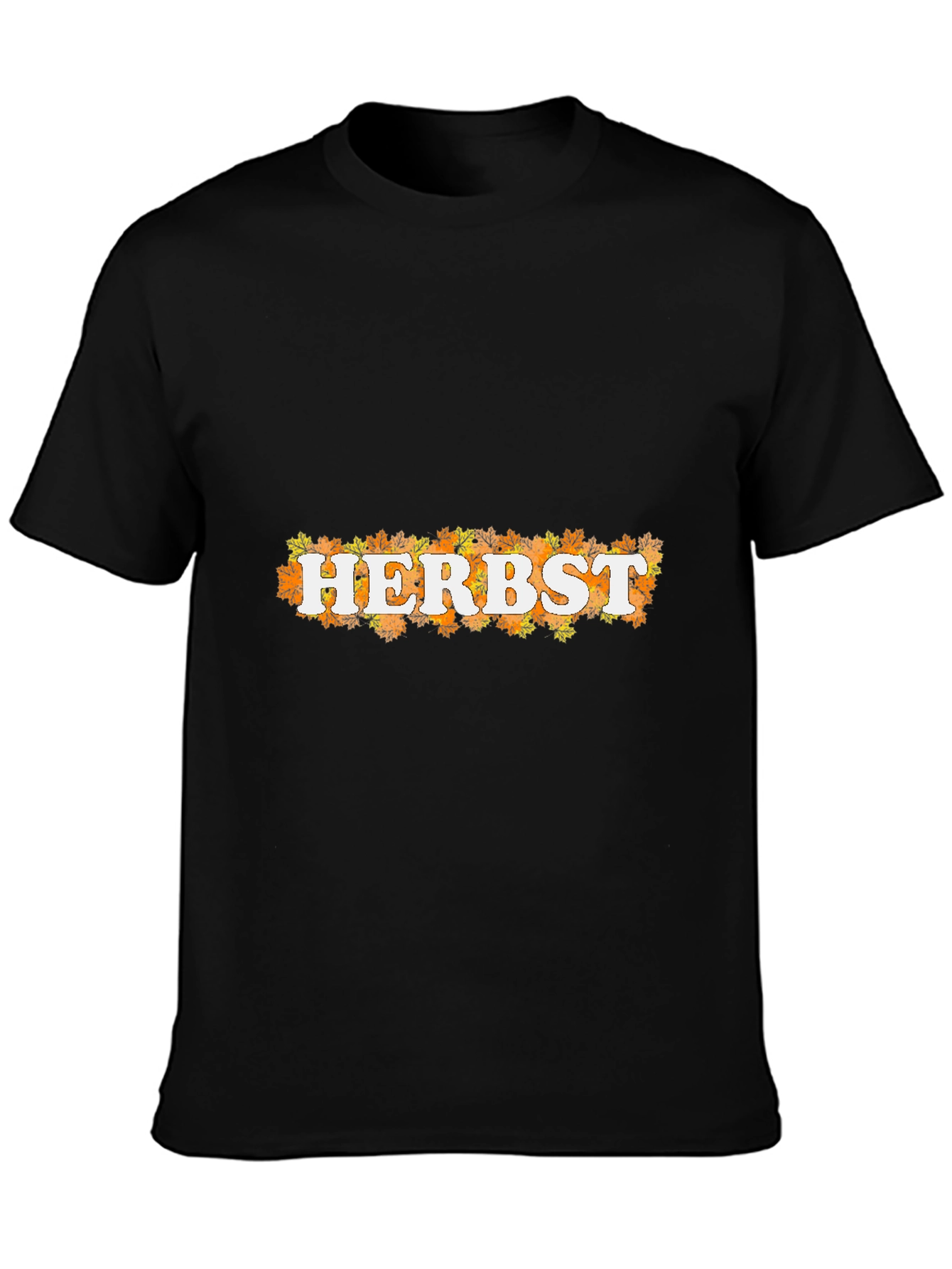 Autumn Leaves Herbst Black Graphic T-Shirt