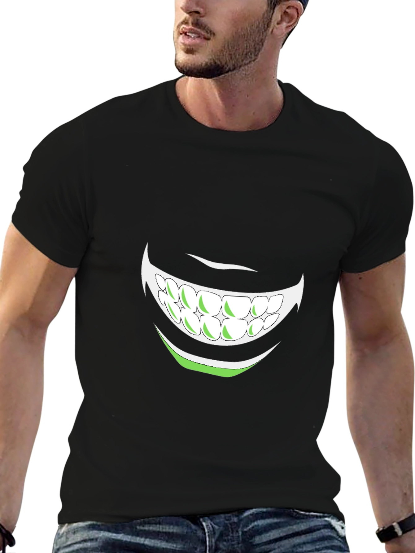 Mens Graphic Tee - Grinning Mouth Design