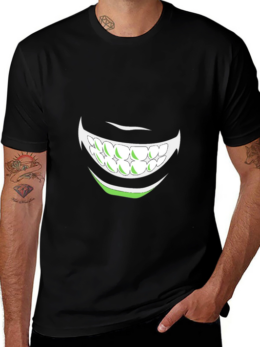 Mens Graphic Tee - Grinning Mouth Design