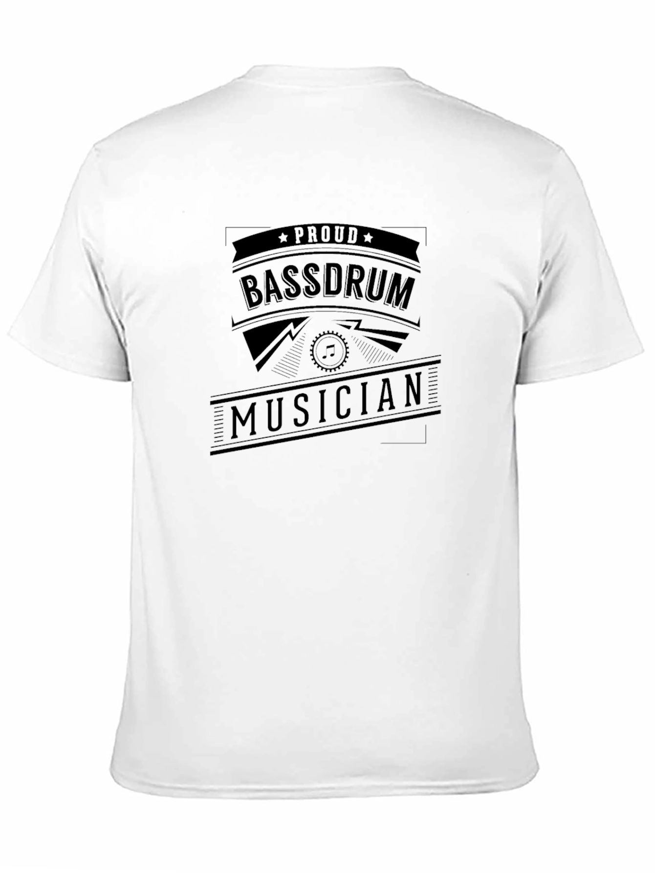 Proud Bassdrum Musician Black T-Shirt