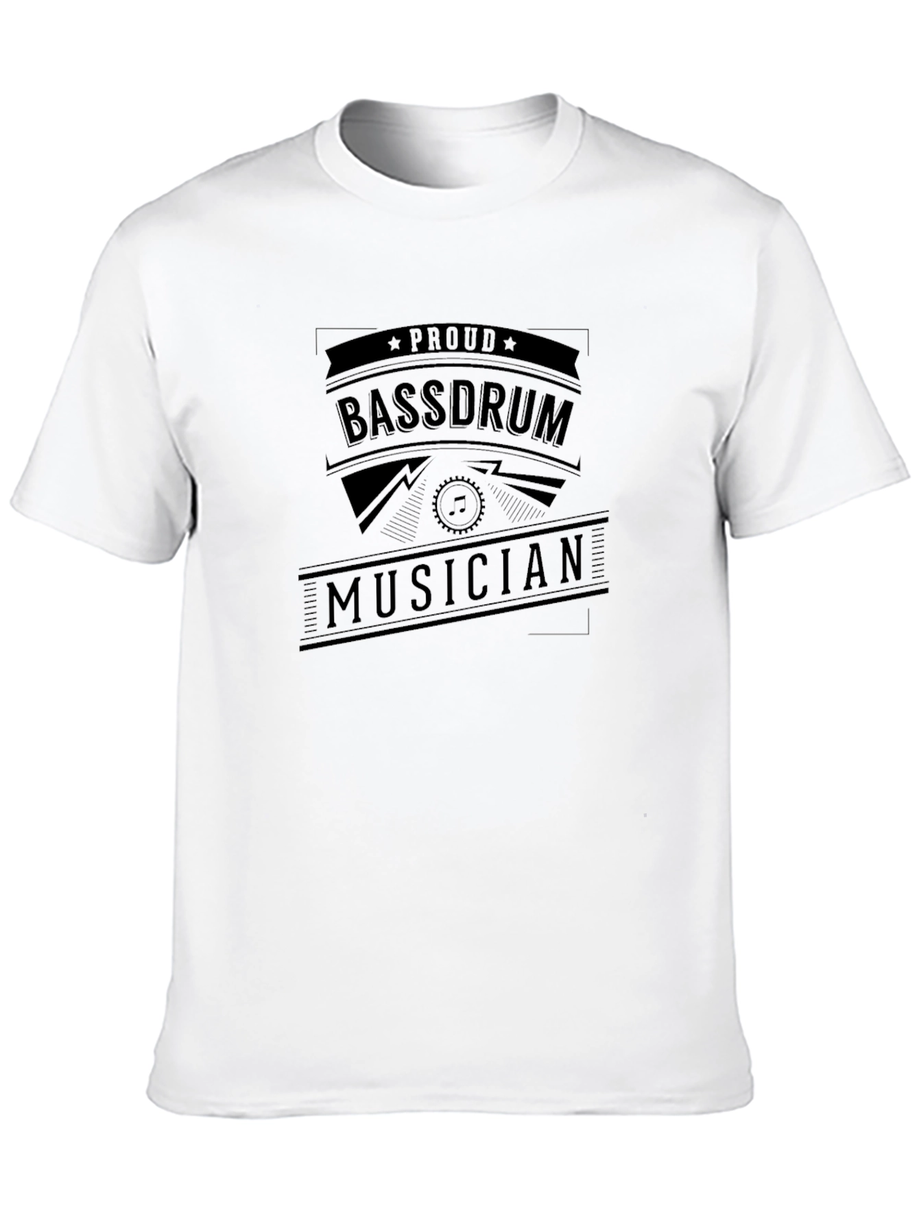 Proud Bassdrum Musician Black T-Shirt