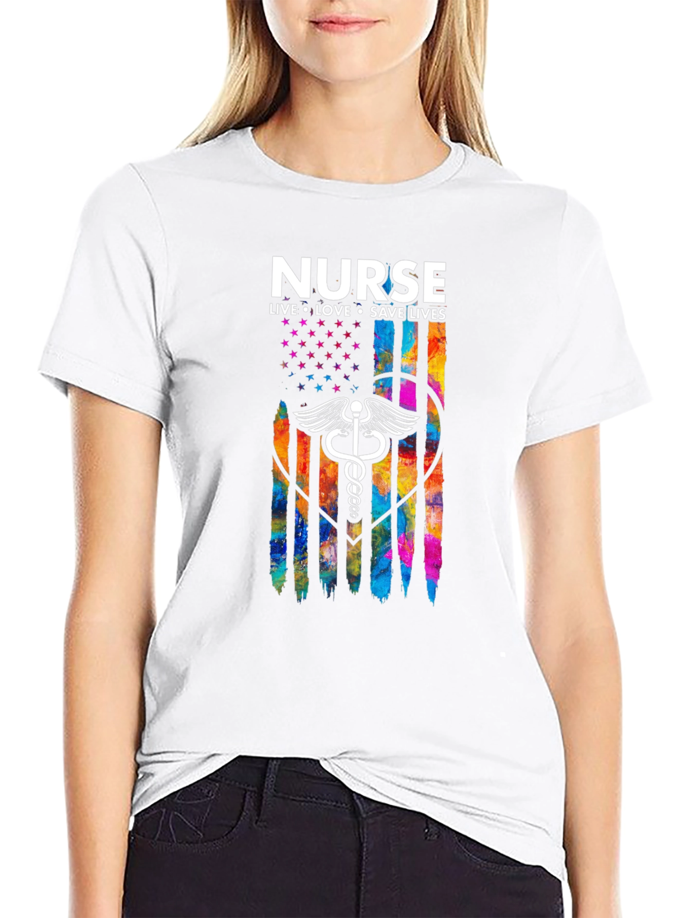 Nurse Live Love Save Lives Graphic Tee