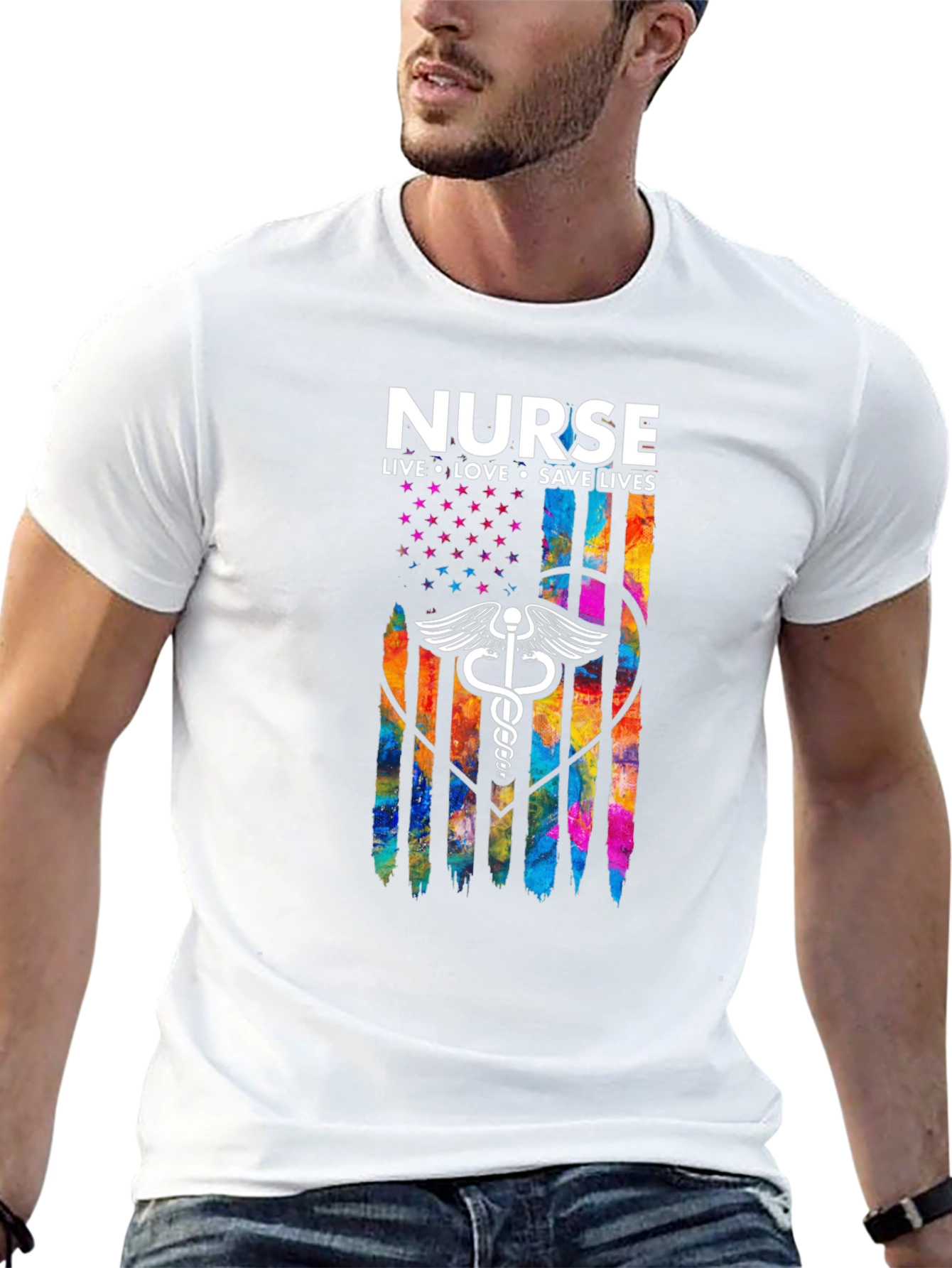 Nurse Live Love Save Lives Graphic Tee