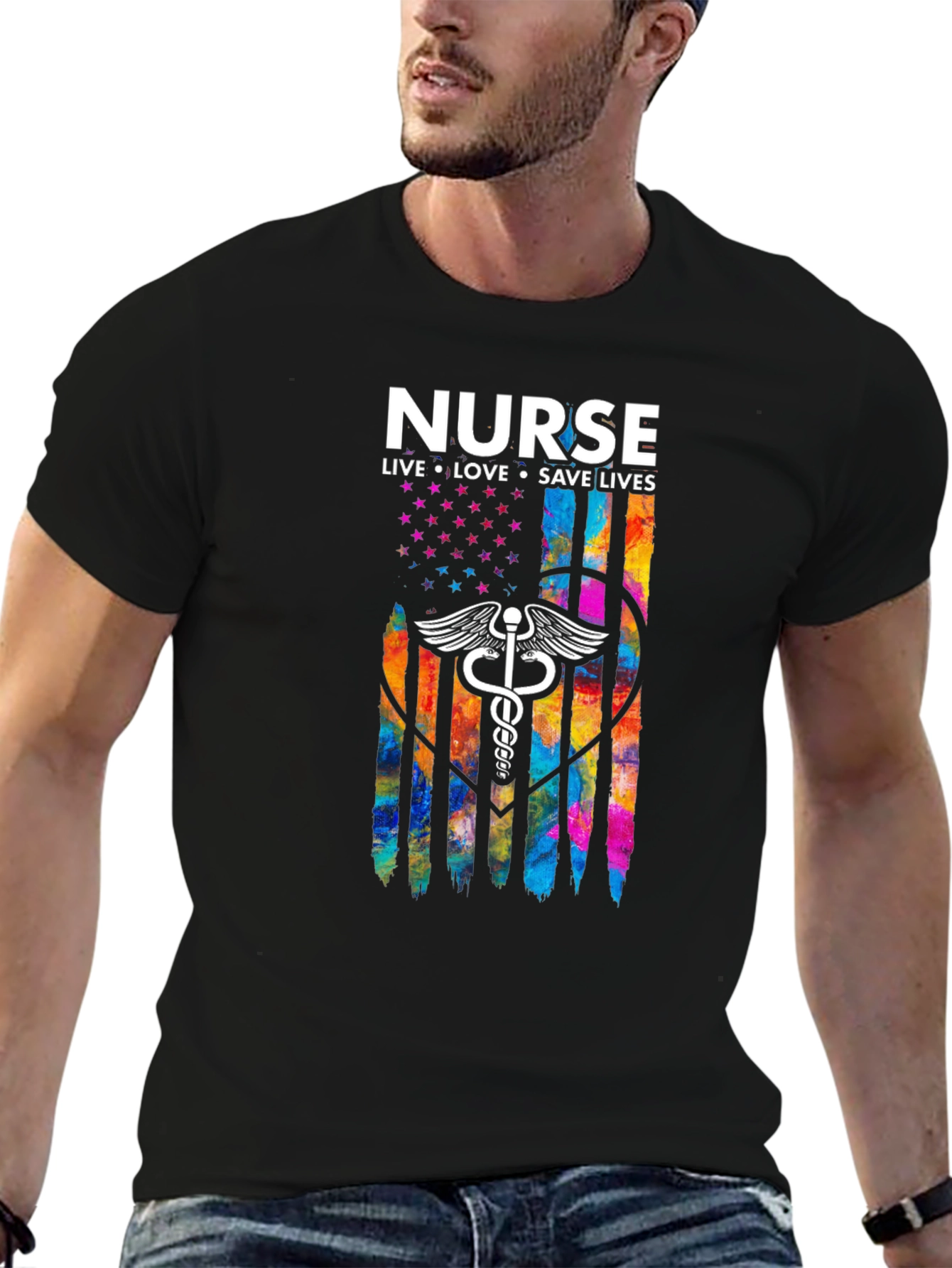 Nurse Live Love Save Lives Graphic Tee