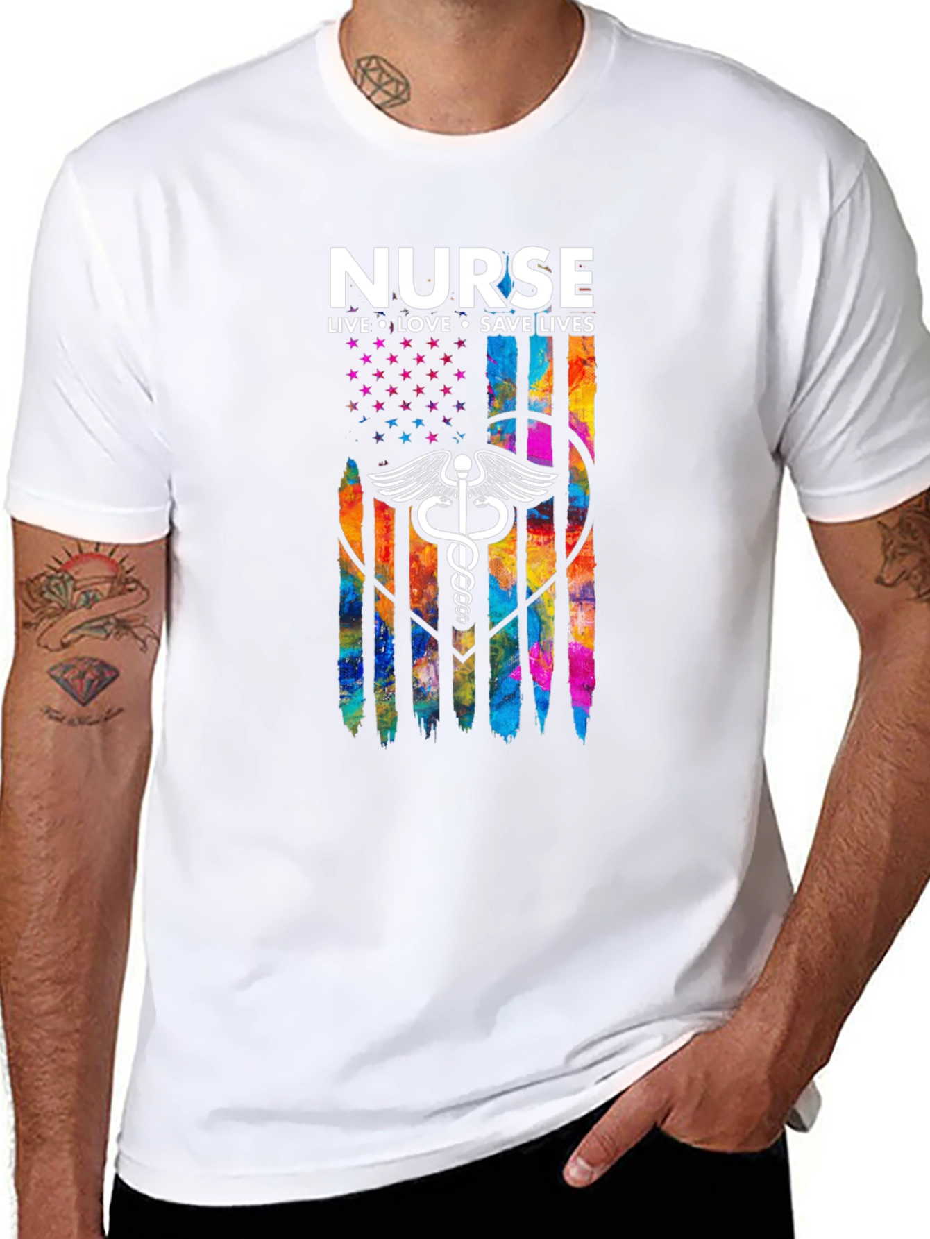 Nurse Live Love Save Lives Graphic Tee