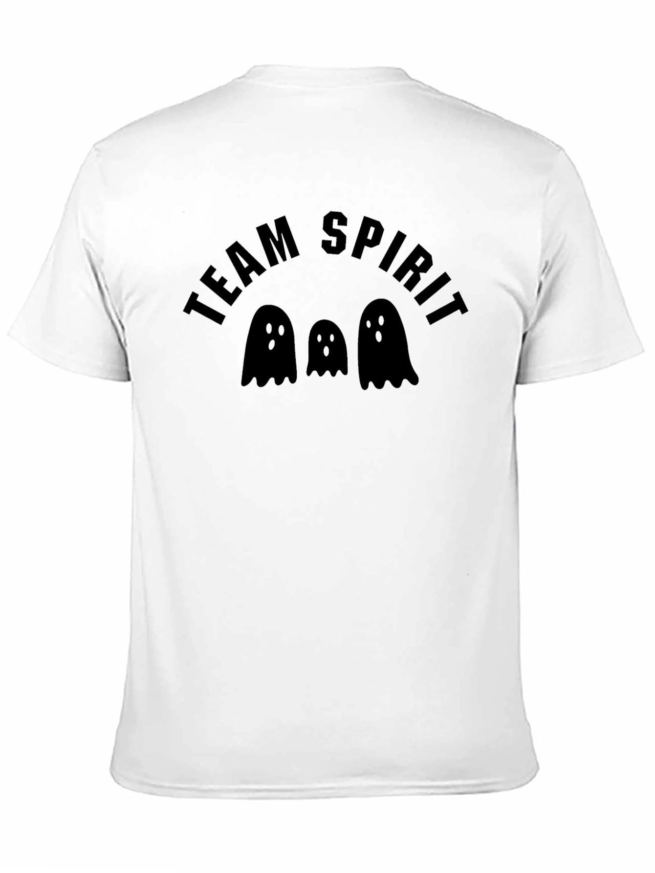 Team Spirit Ghost Tee - Black Halloween T-Shirt