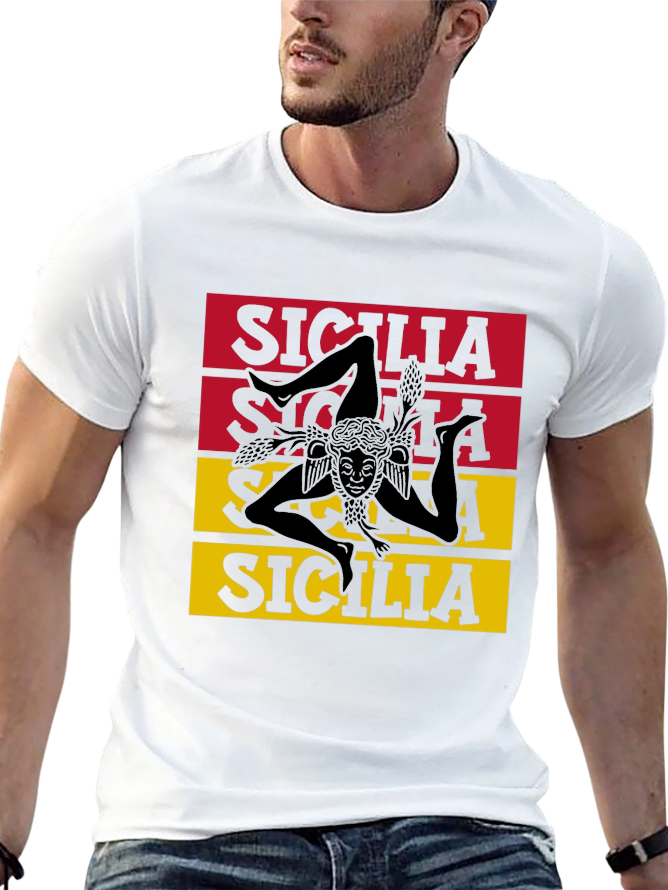 Sicilia Trinacria T-Shirt - Unique Sicilian Pride Tee