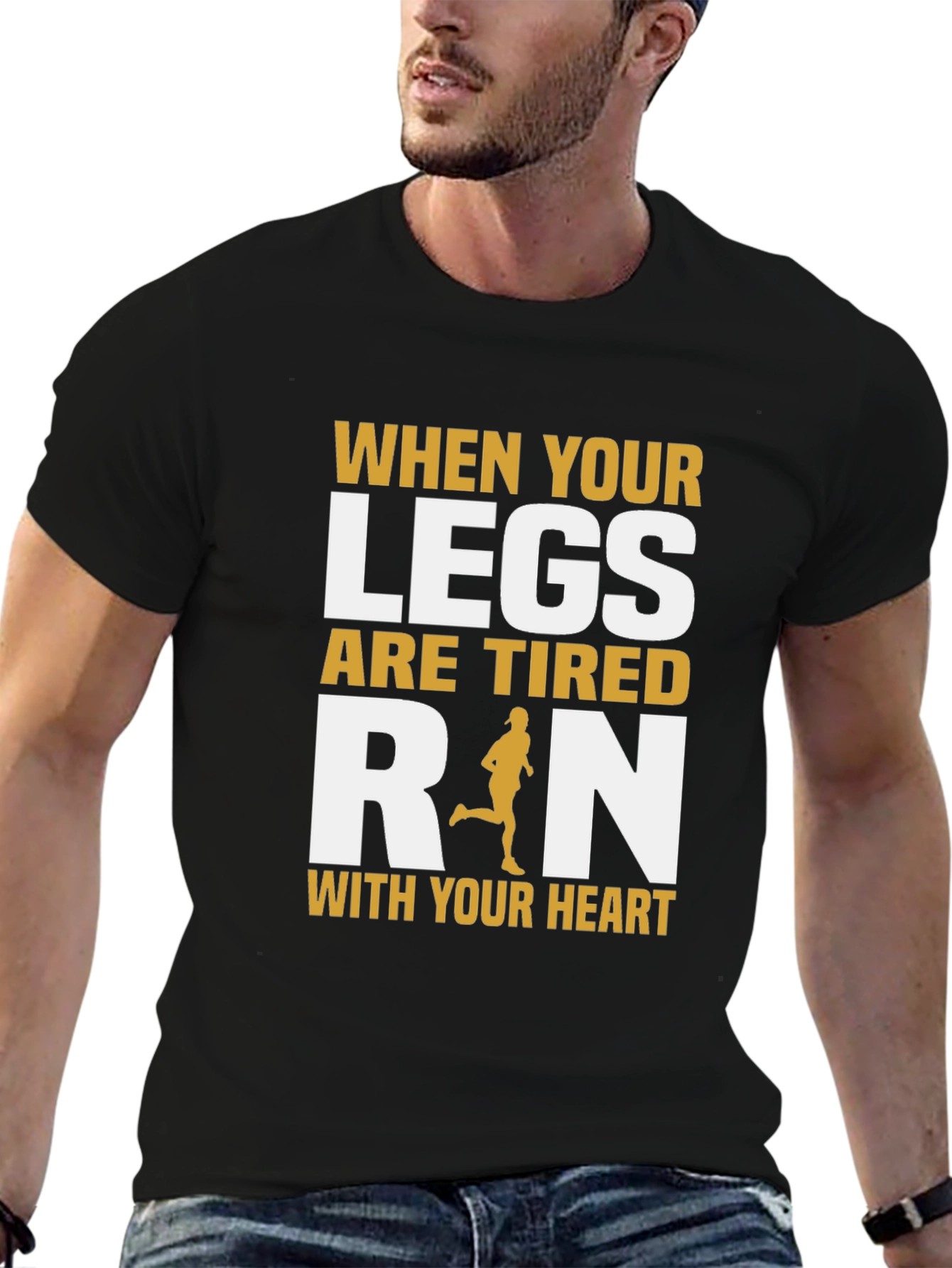 Run With Your Heart Motivational T-Shirt