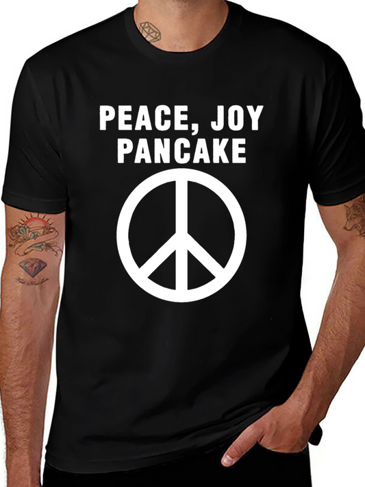 Peace Joy Pancake Graphic Tee - Soft Cotton Blend