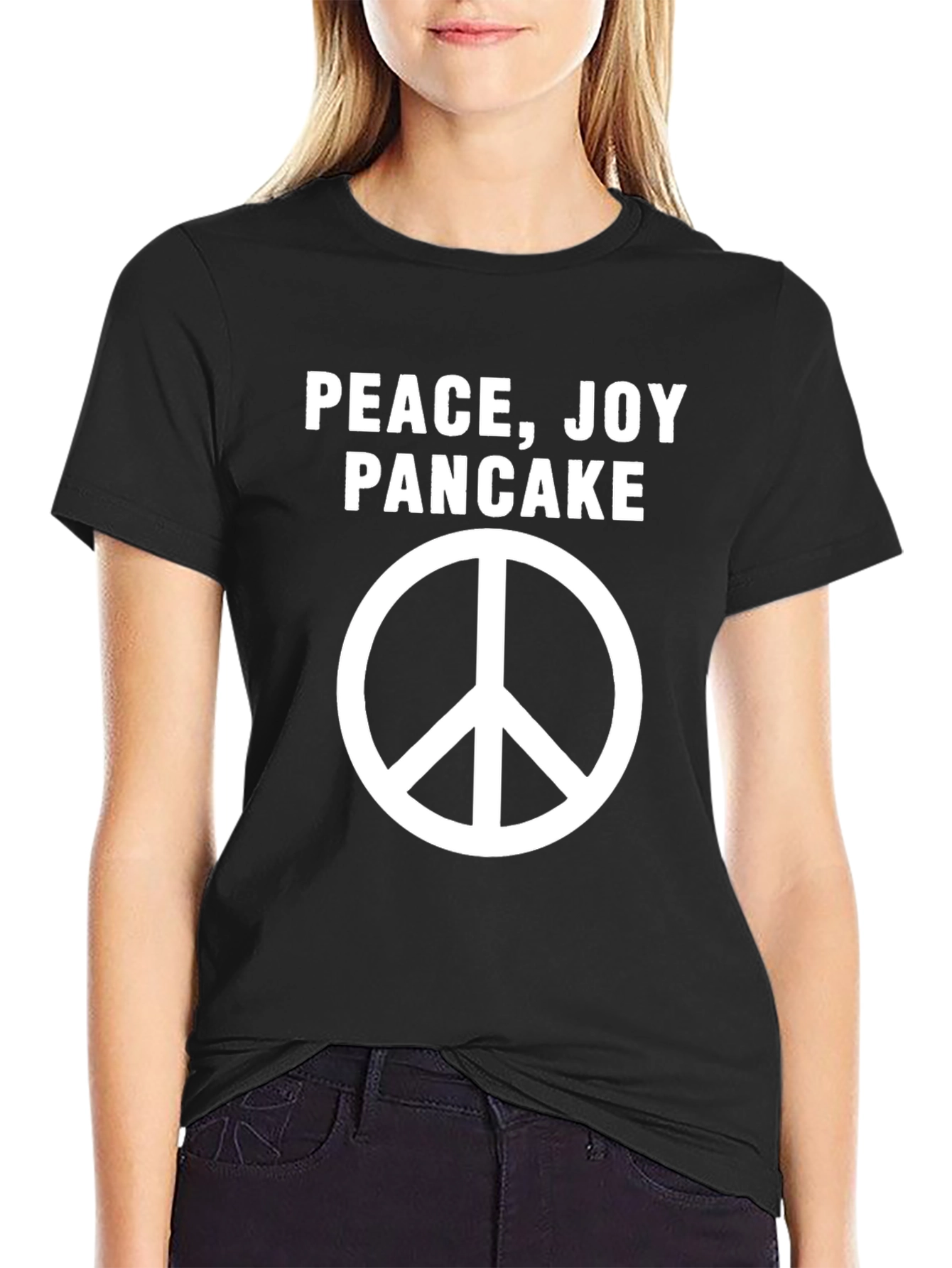 Peace Joy Pancake Graphic Tee - Soft Cotton Blend