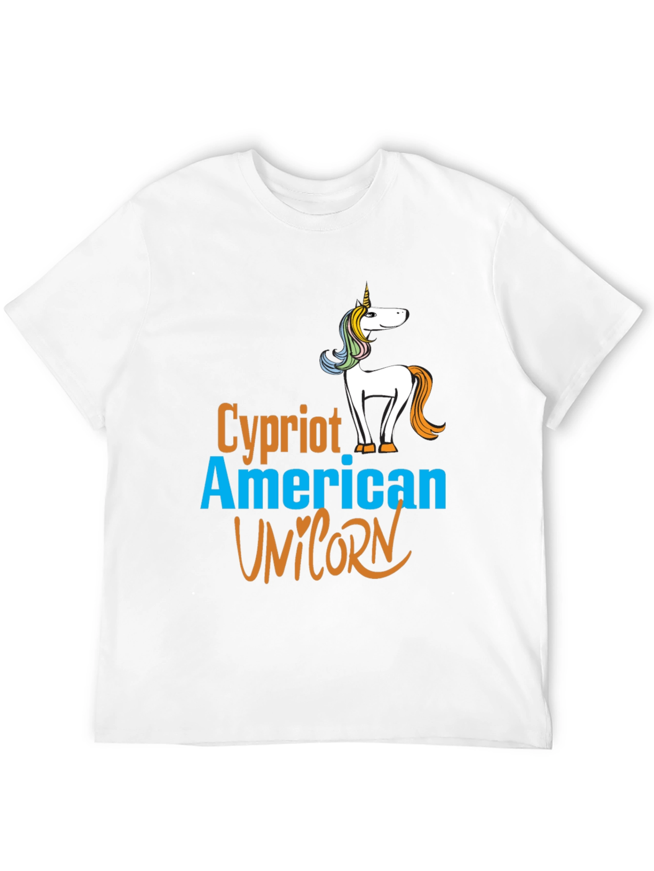 Cypriot American Unicorn Graphic T-Shirt