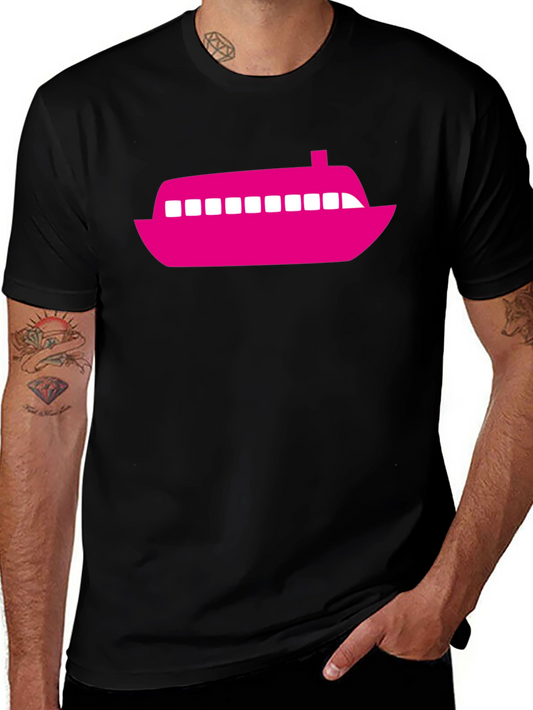 Boat Graphic Black T-Shirt