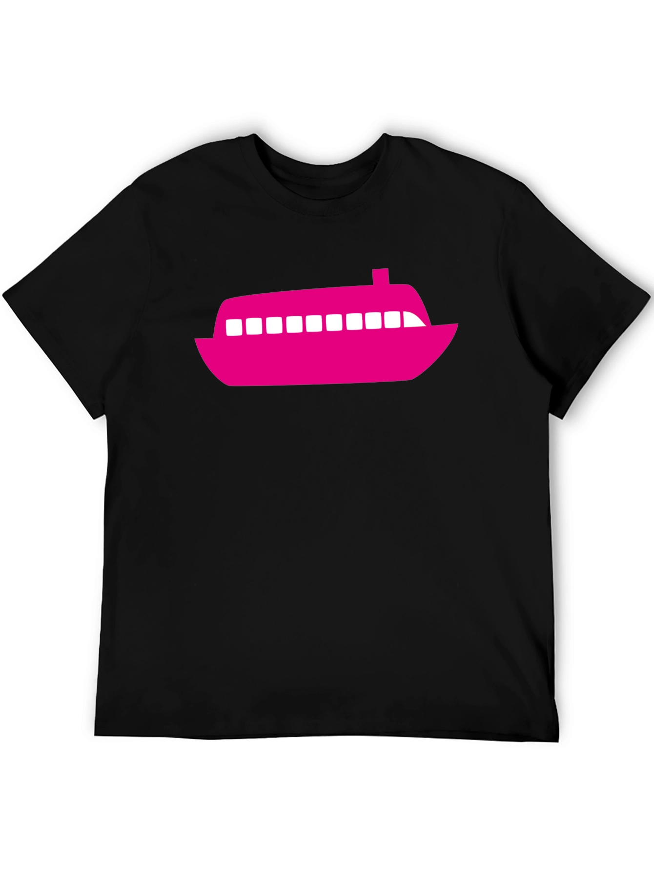 Boat Graphic Black T-Shirt