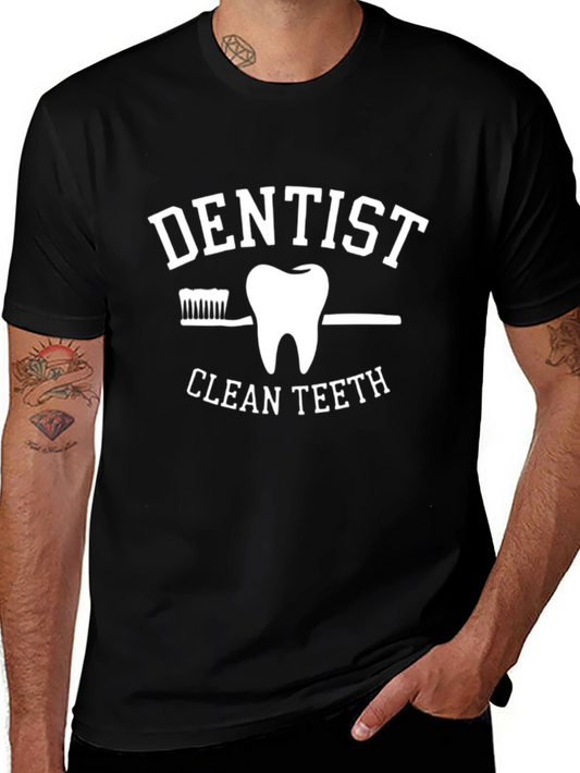 Dentist Clean Teeth Graphic Tee - Black