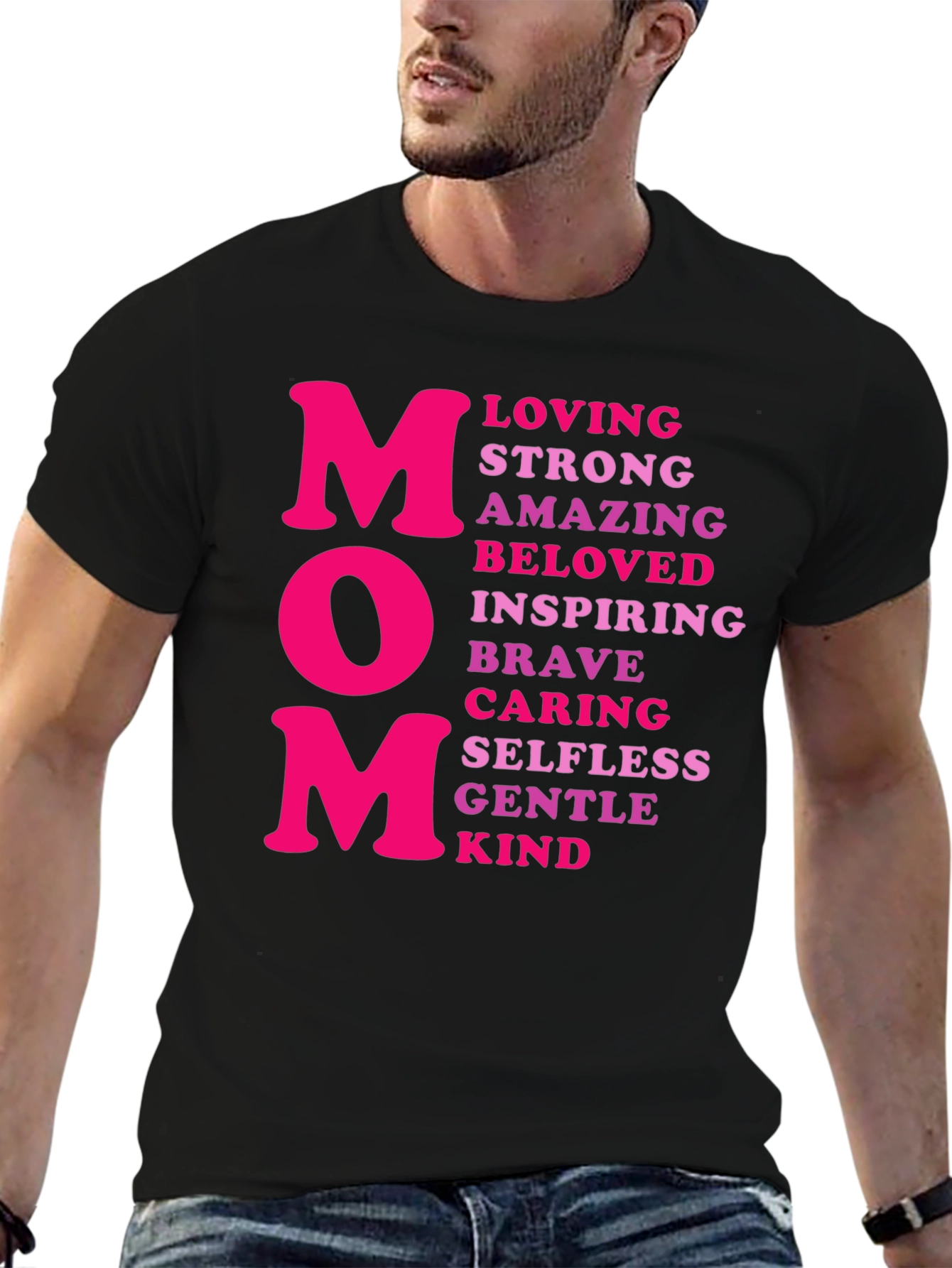 Mom T-Shirt - Loving Strong Amazing Design