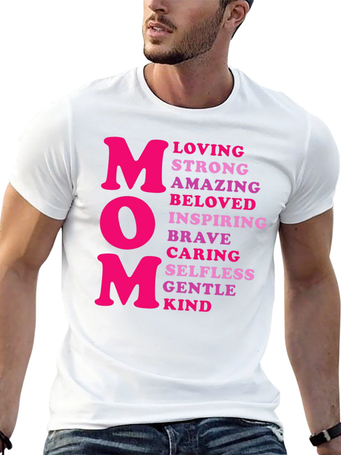 Mom T-Shirt - Loving Strong Amazing Design