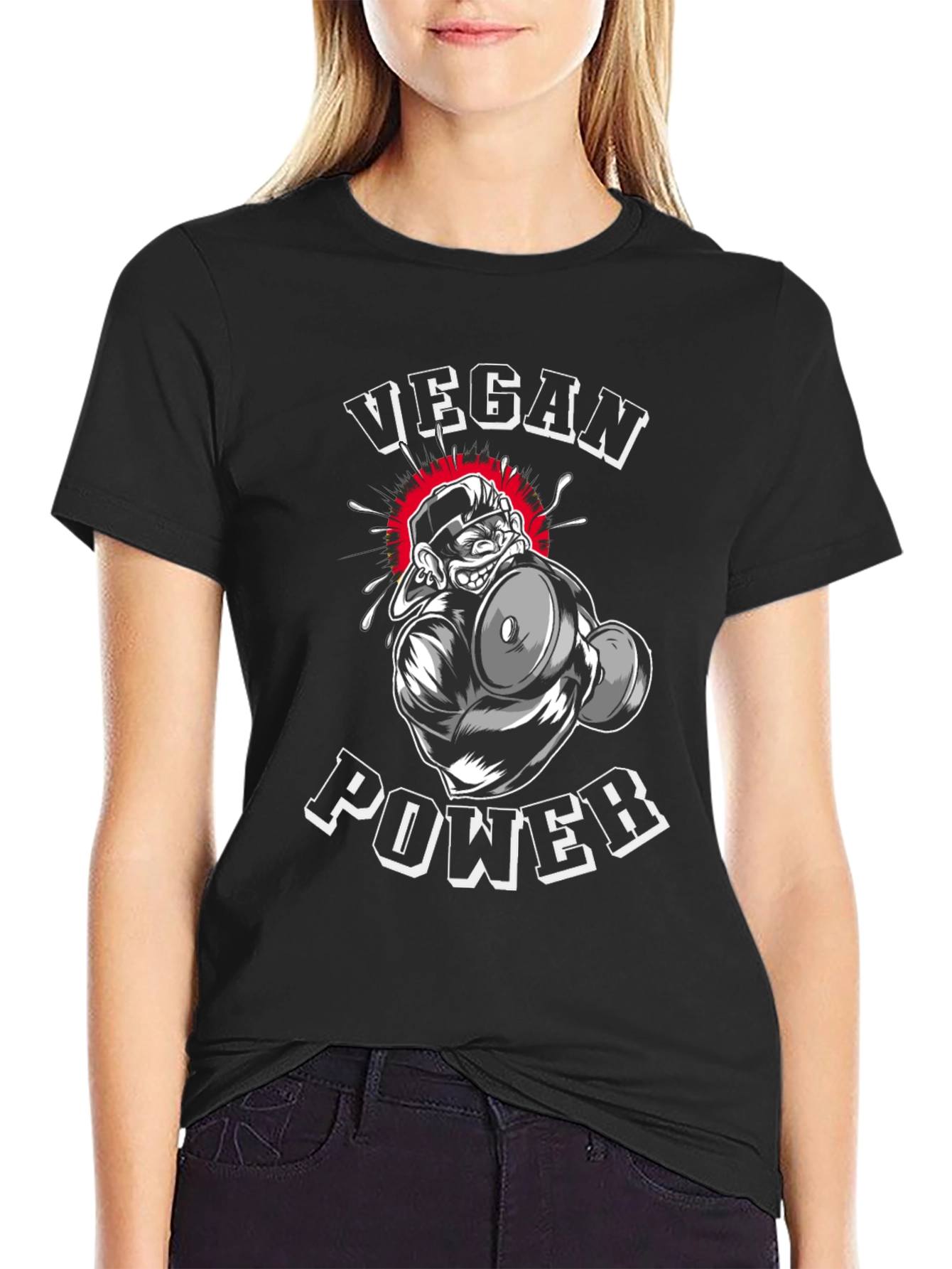 Vegan Power T-Shirt - Gorilla Gym Design