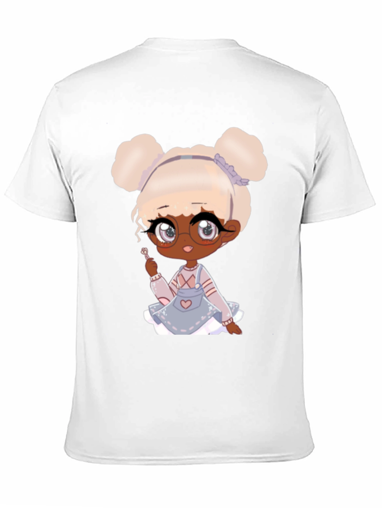 Anime Girl Graphic Tee - Black Cotton T-Shirt