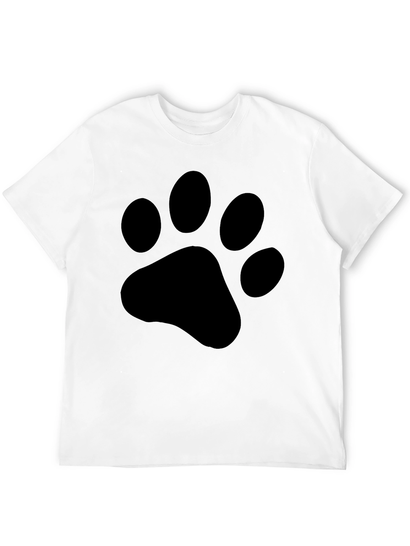 Black Paw Print T-Shirt - Casual Style