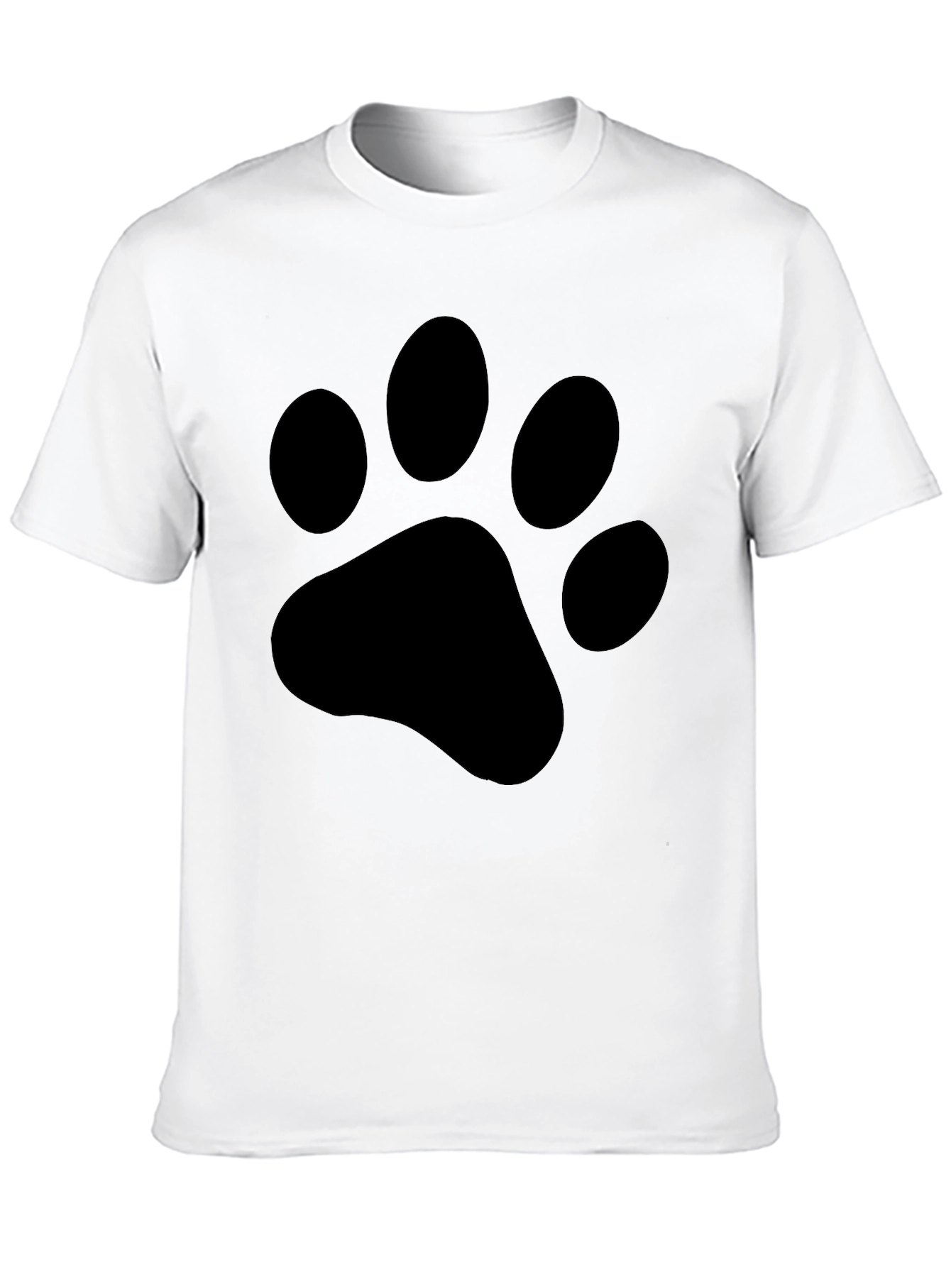 Black Paw Print T-Shirt - Casual Style