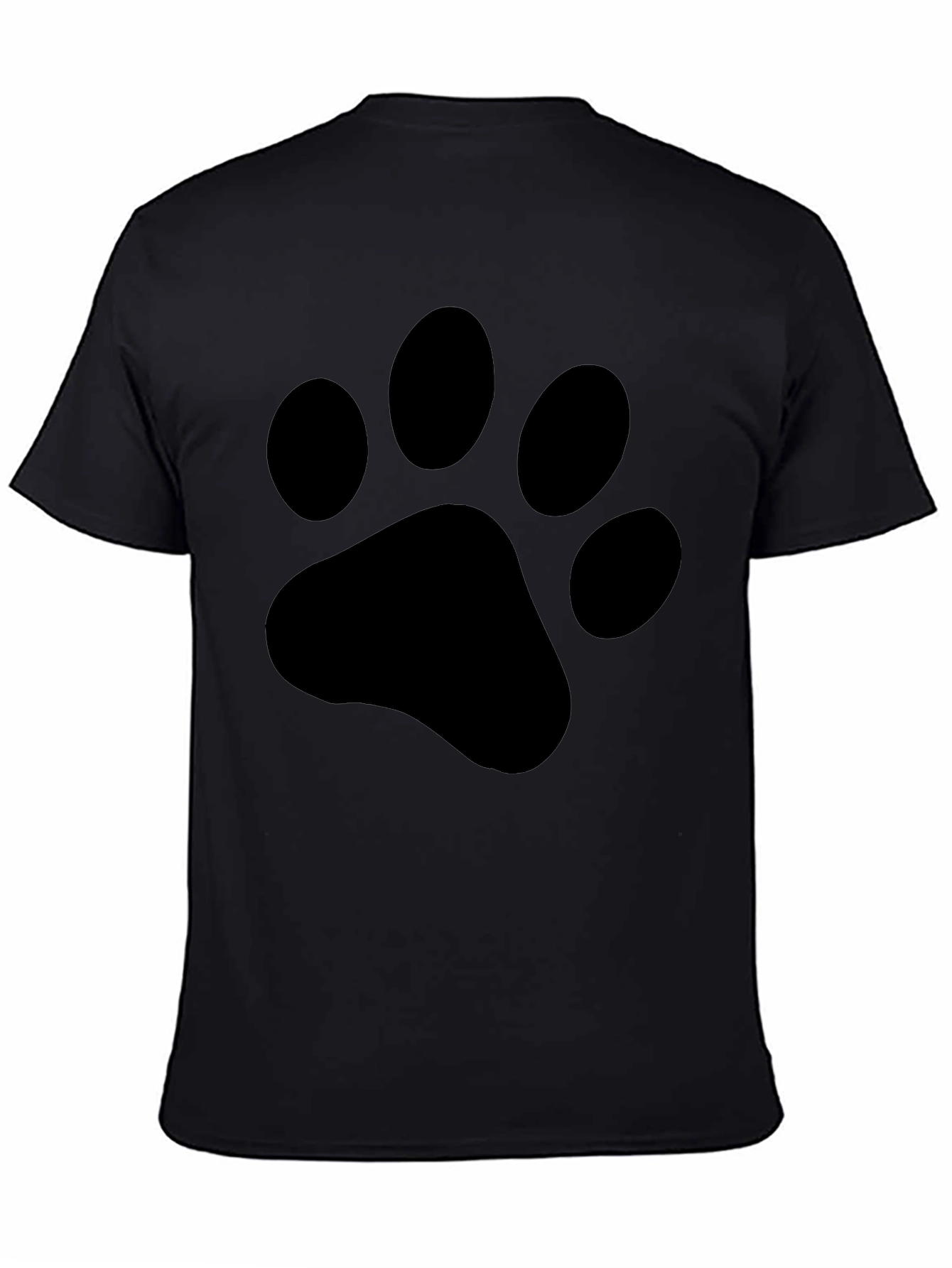 Black Paw Print T-Shirt - Casual Style