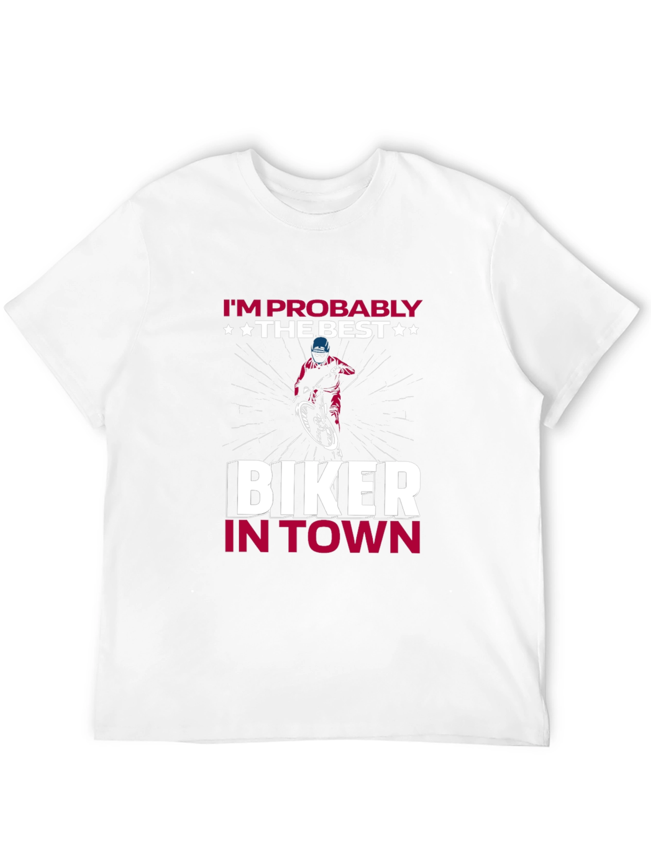 Biker in Town Graphic T-Shirt