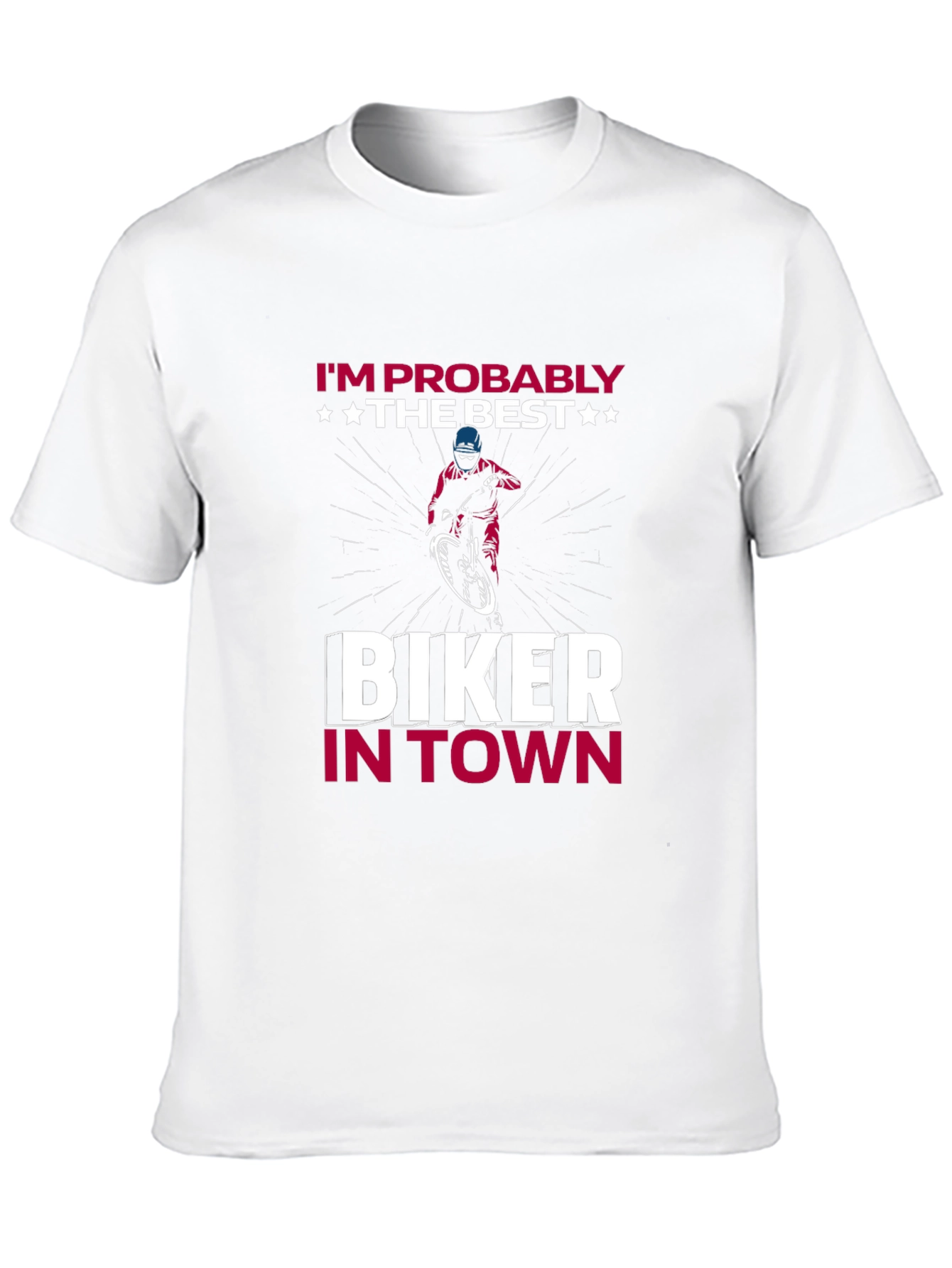 Biker in Town Graphic T-Shirt