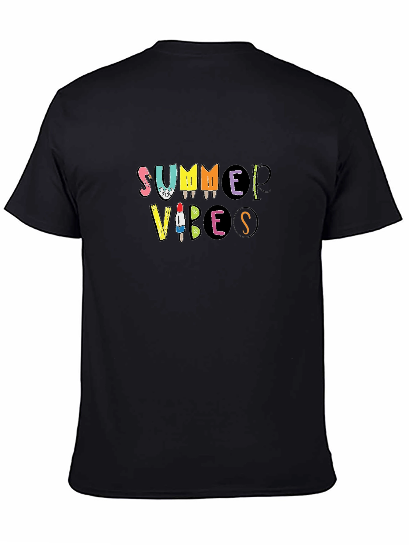 Summer Vibes Graphic Tee - Black