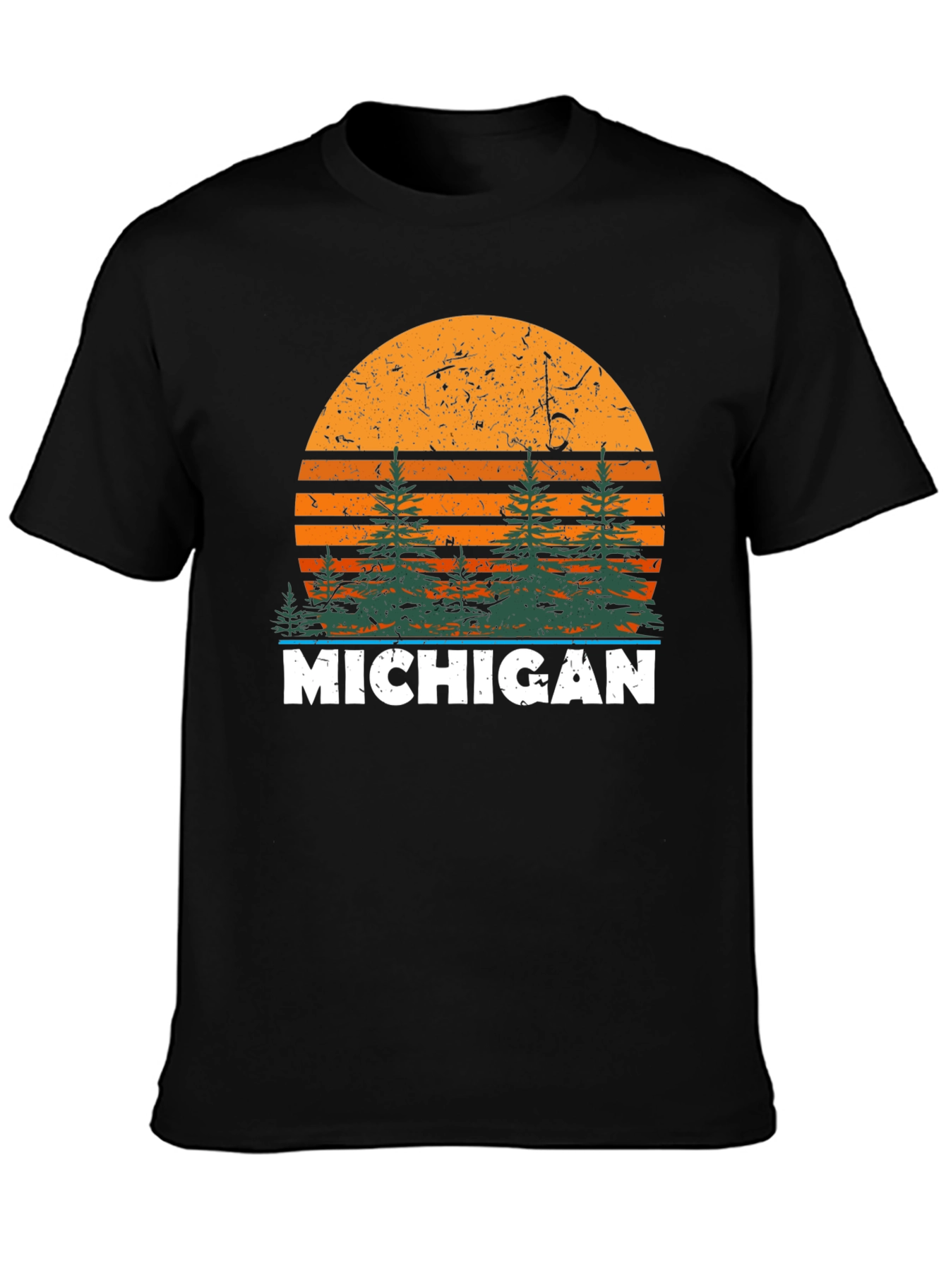 Michigan Retro Sunset T-Shirt - Nature Inspired Graphic Tee