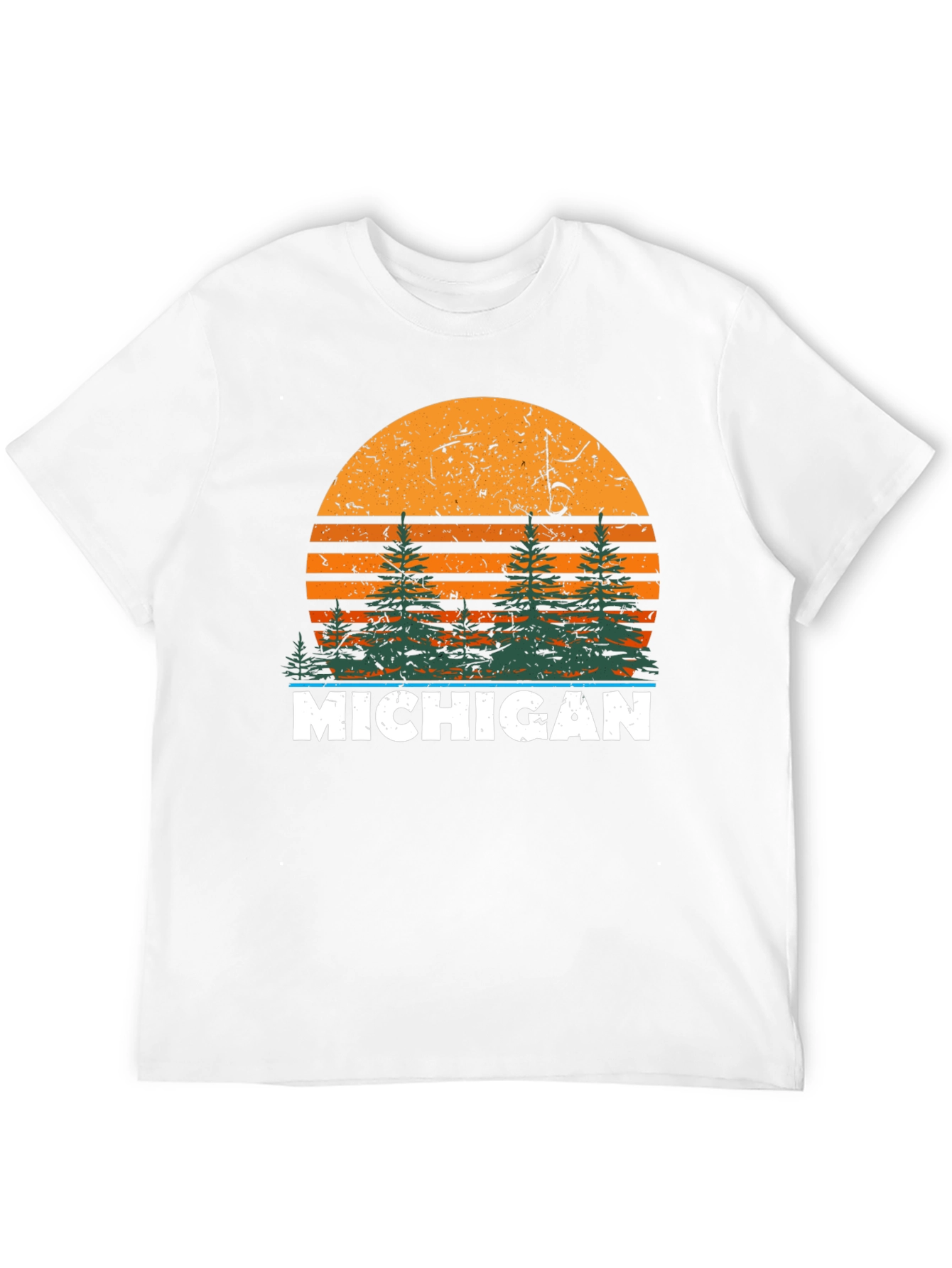 Michigan Retro Sunset T-Shirt - Nature Inspired Graphic Tee