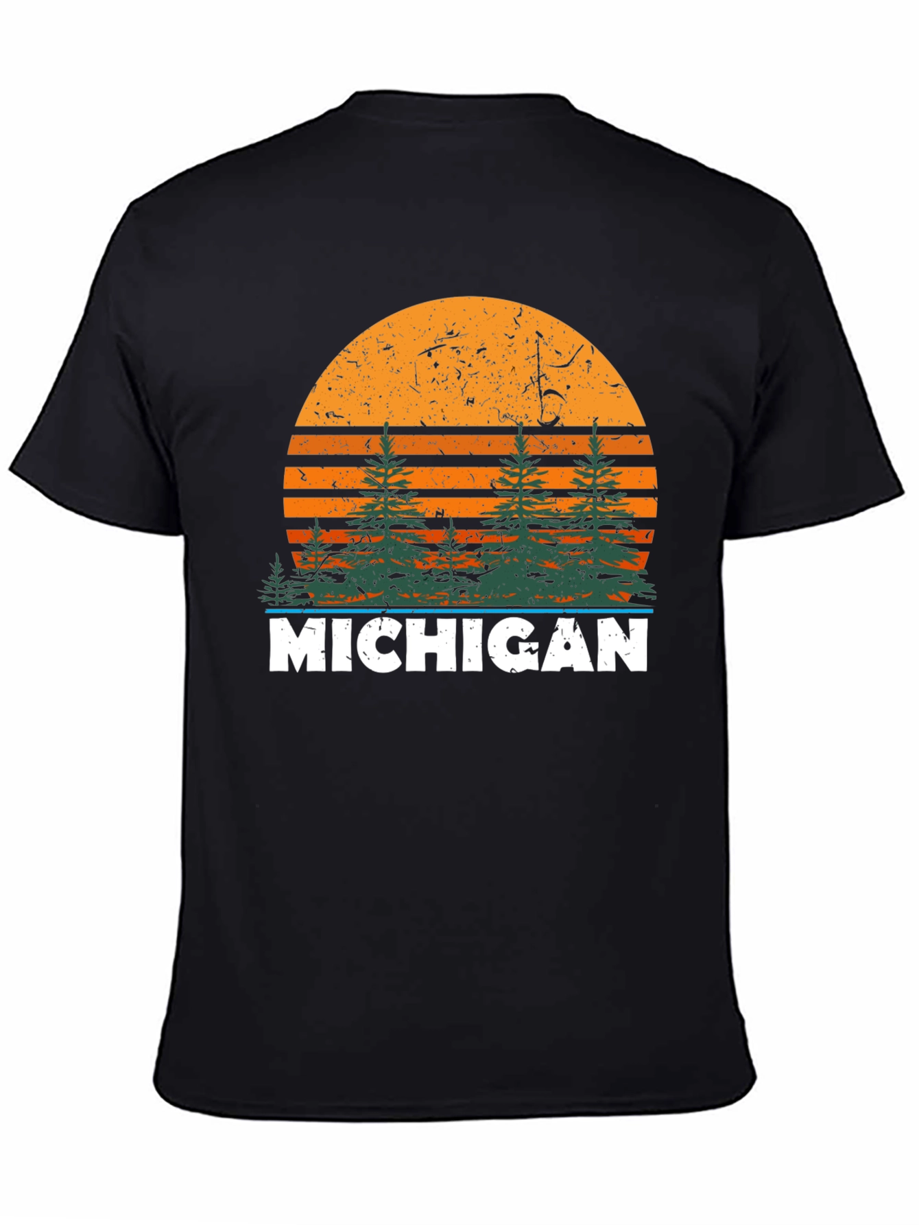 Michigan Retro Sunset T-Shirt - Nature Inspired Graphic Tee