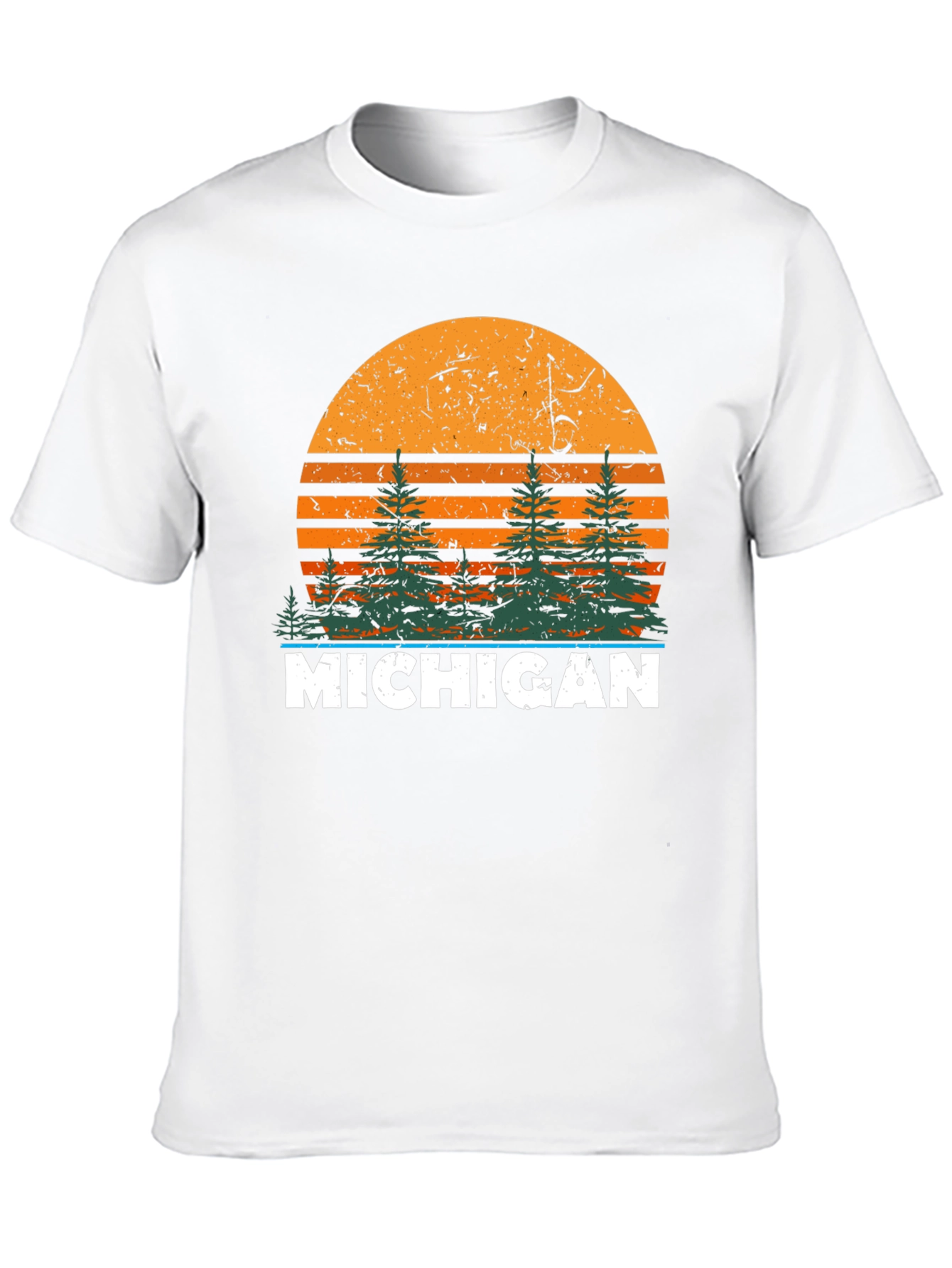 Michigan Retro Sunset T-Shirt - Nature Inspired Graphic Tee