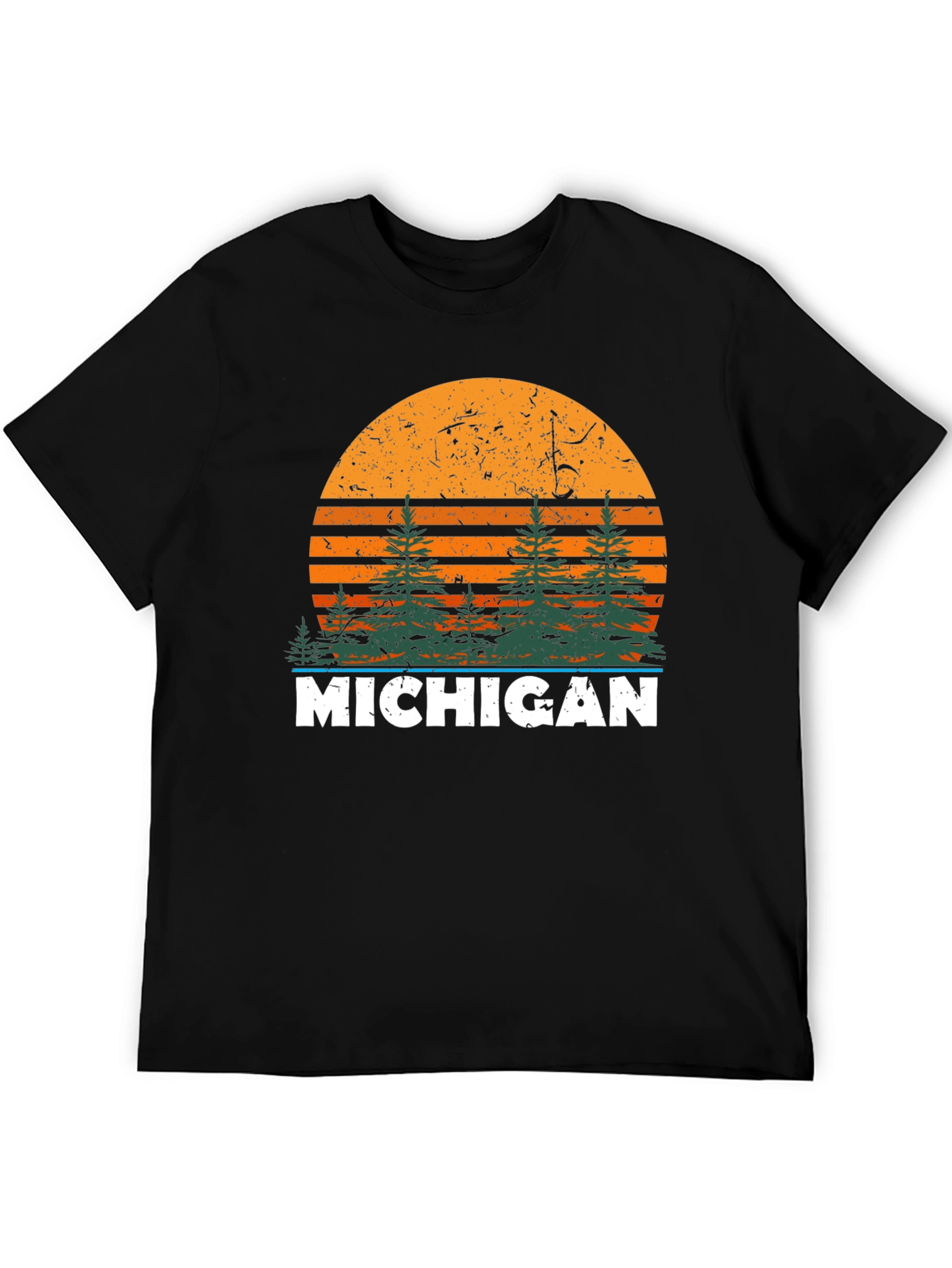 Michigan Retro Sunset T-Shirt - Nature Inspired Graphic Tee