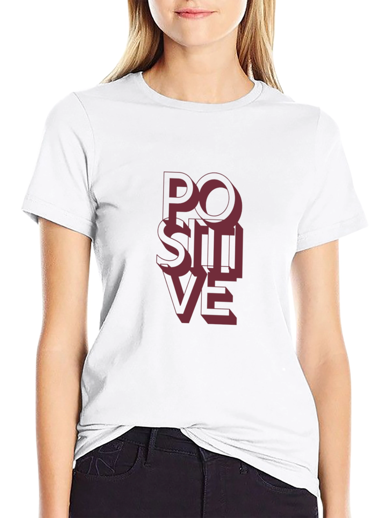 Positive Graphic Tee - Modern Black T-Shirt
