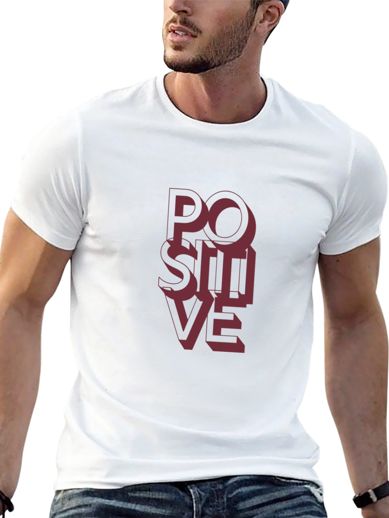 Positive Graphic Tee - Modern Black T-Shirt