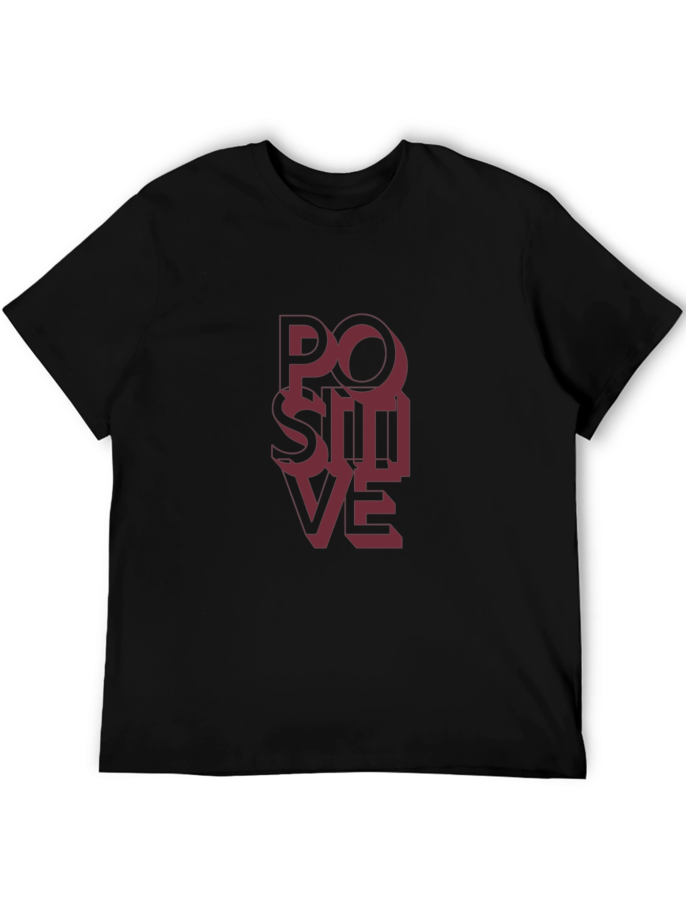 Positive Graphic Tee - Modern Black T-Shirt